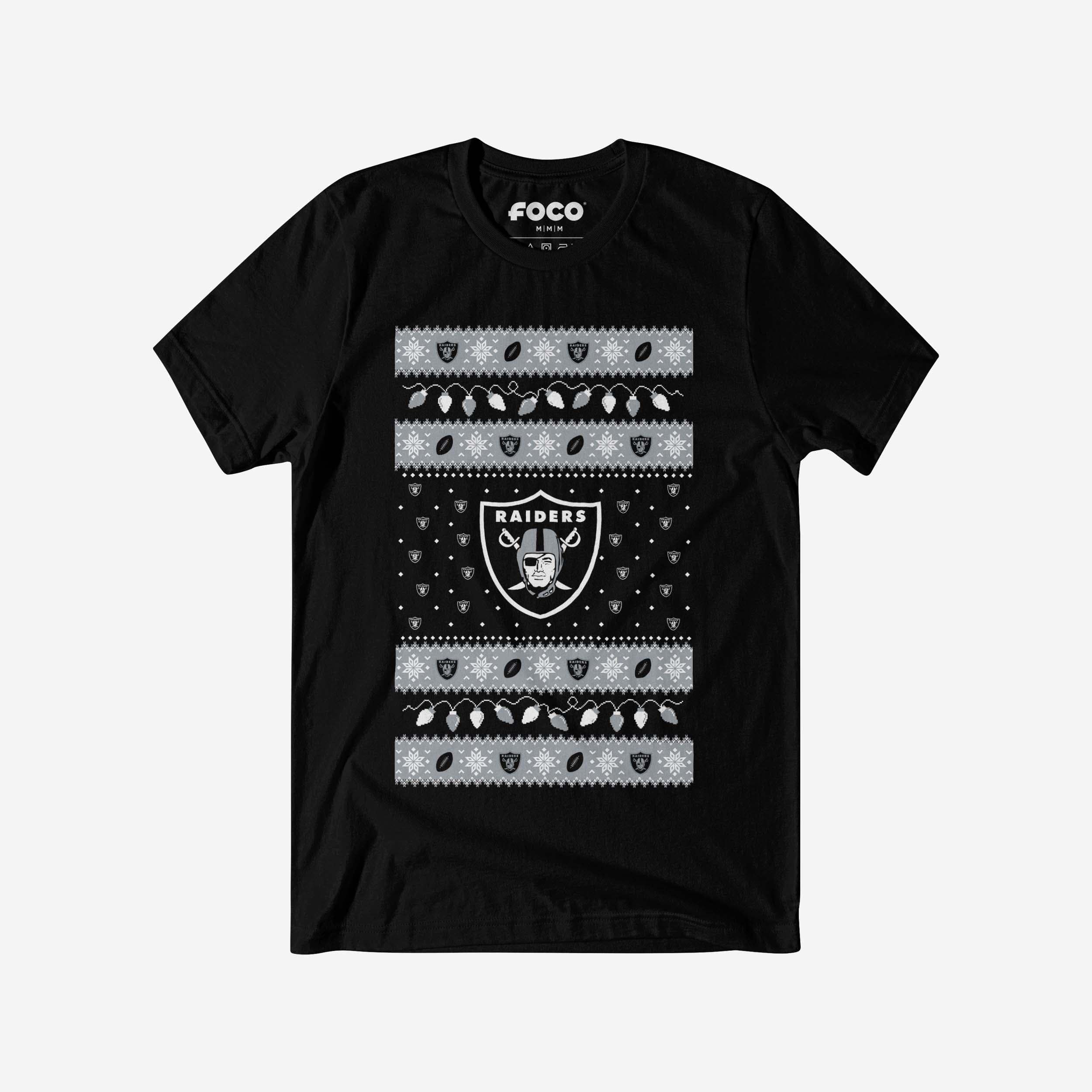 Las Vegas Raiders Holiday Lights Sweater T-Shirt