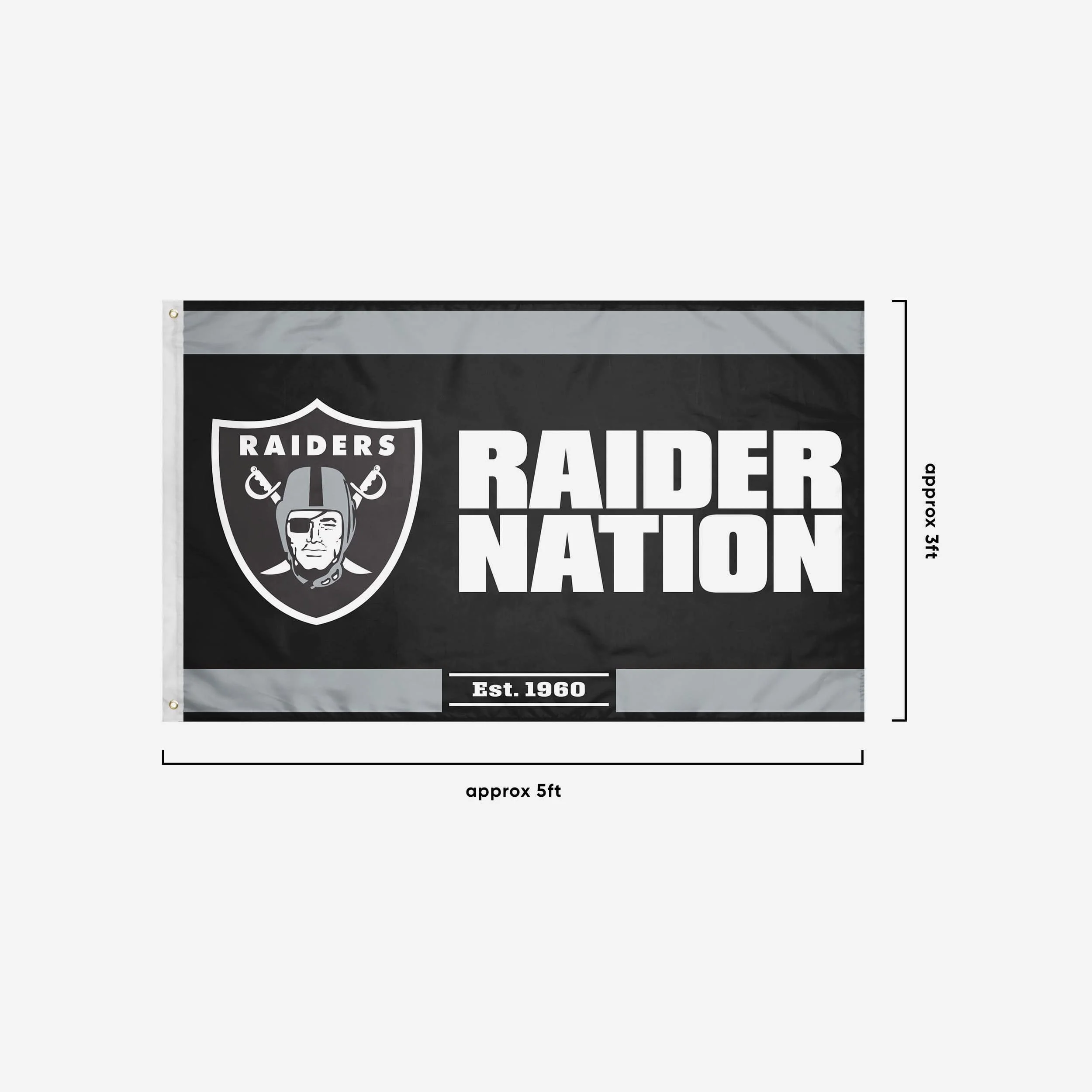 Las Vegas Raiders Horizontal Slogan Flag - Image 3