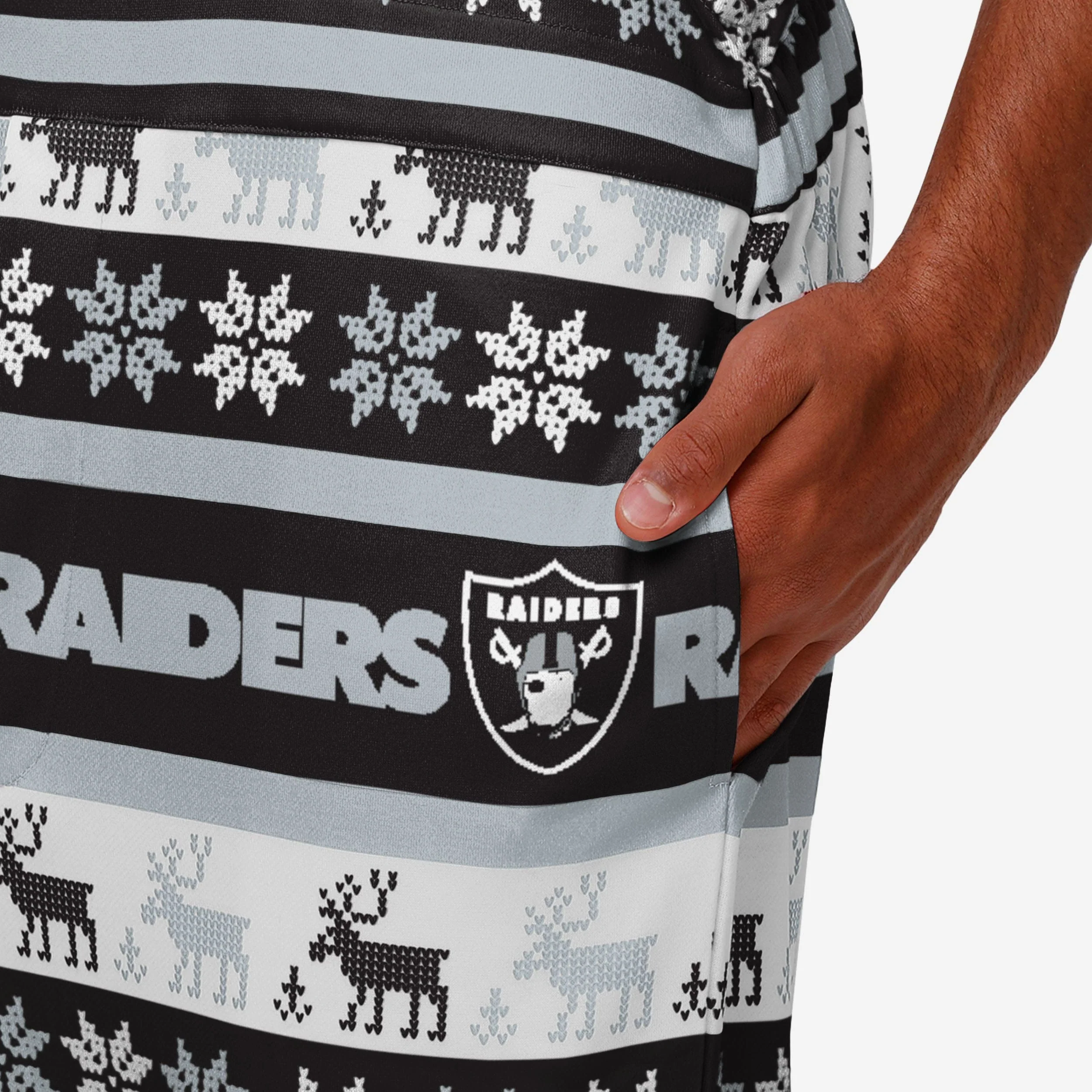 Las Vegas Raiders Mens Ugly Home Gating Bib Overalls - Image 5