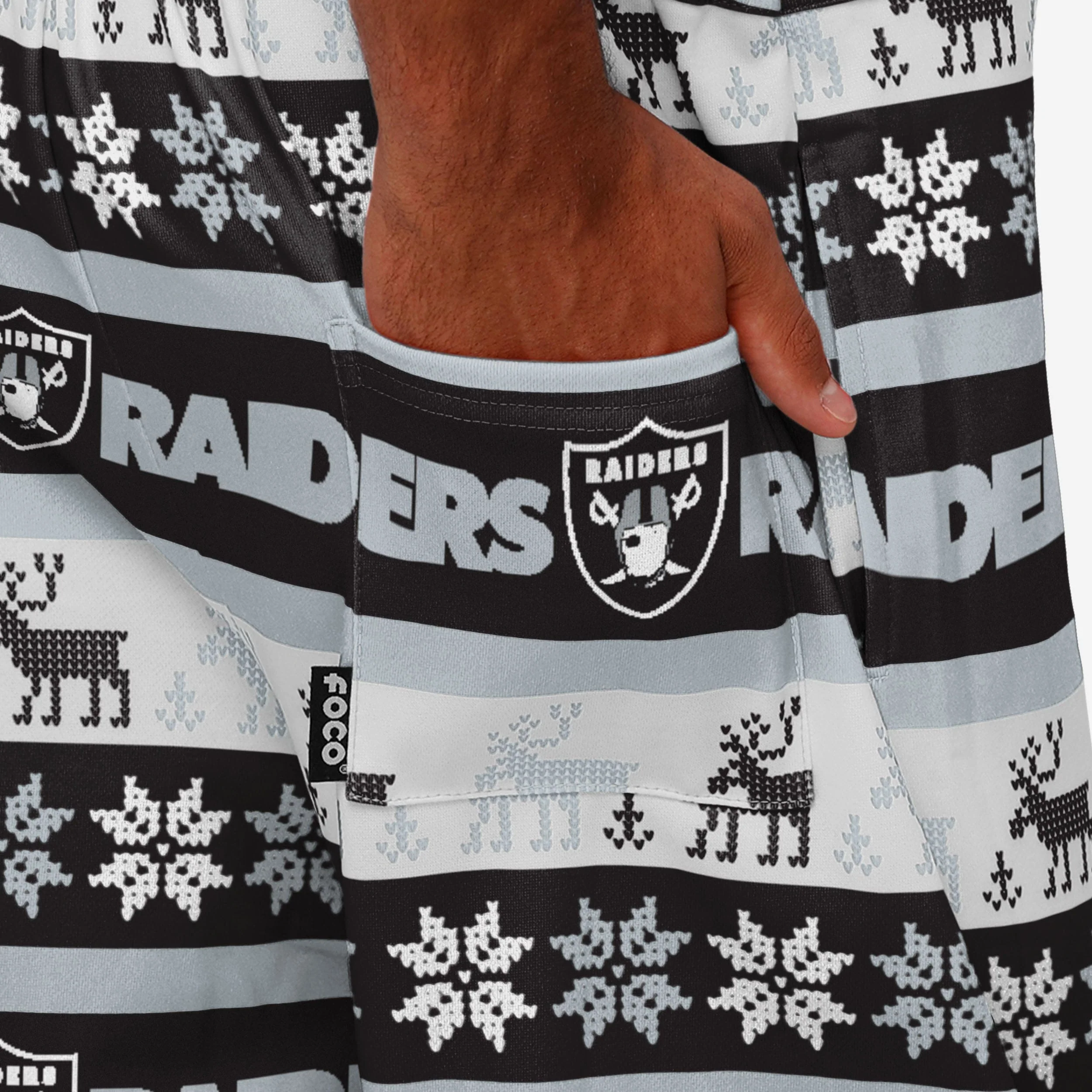 Las Vegas Raiders Mens Ugly Home Gating Bib Overalls - Image 6