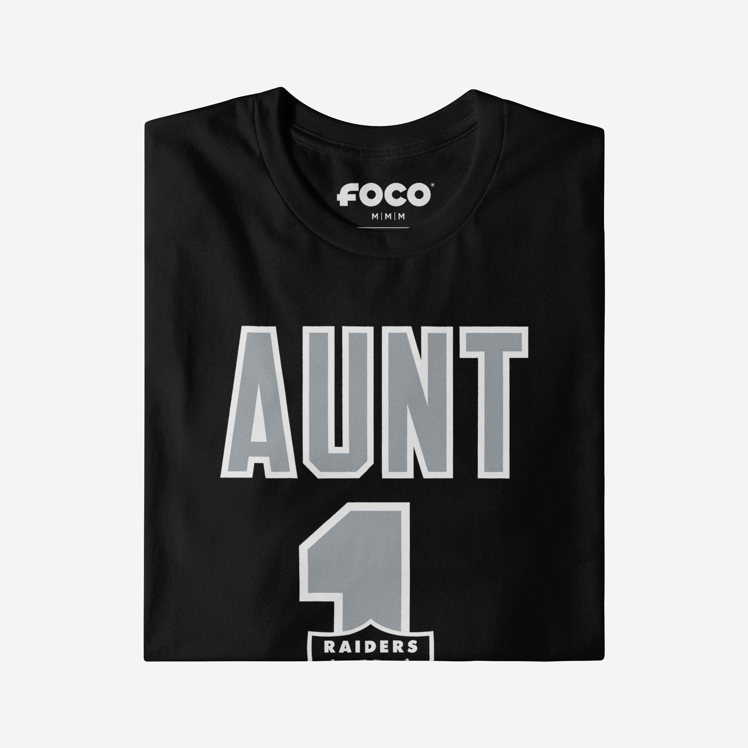 Las Vegas Raiders Number 1 Aunt T-Shirt - Image 4