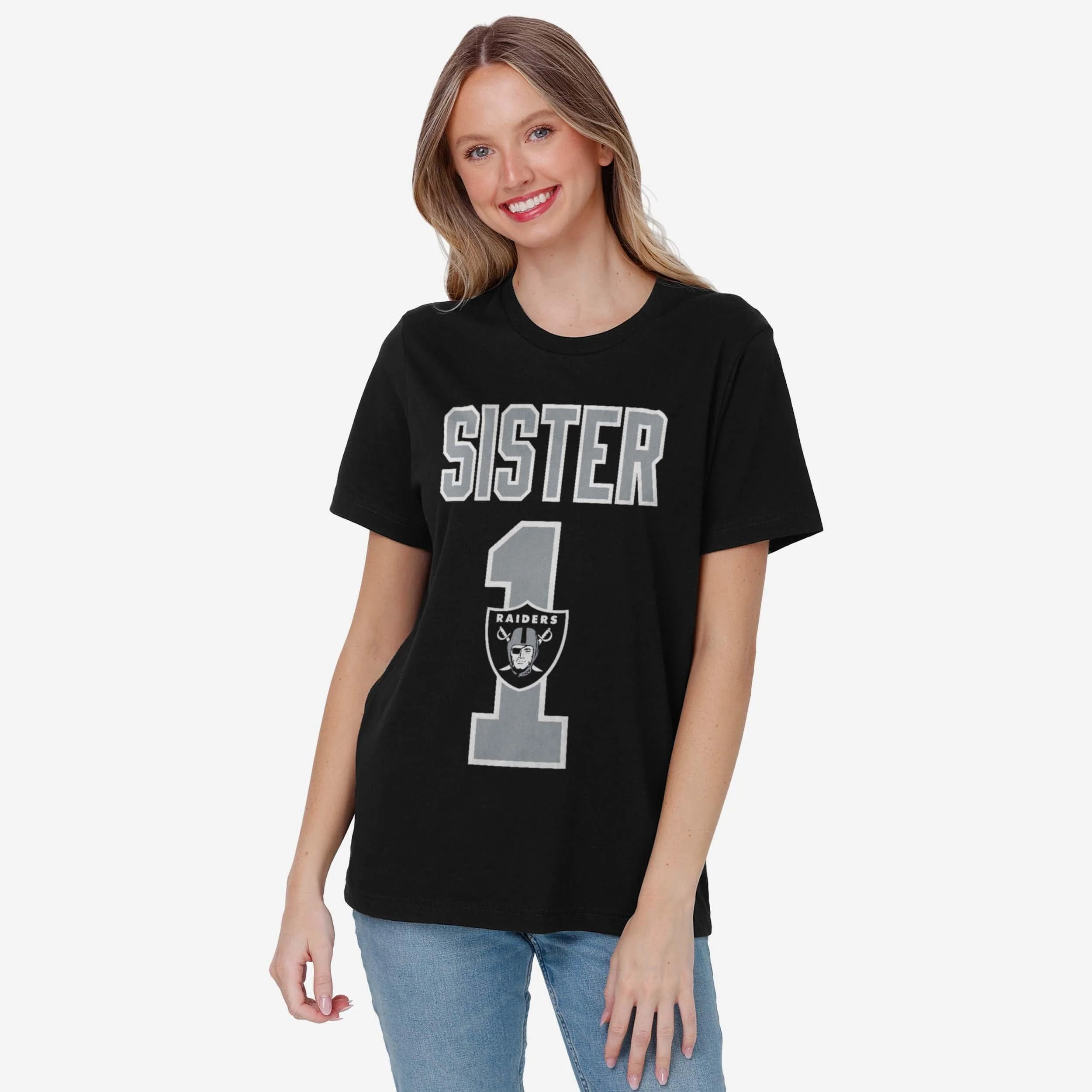 Las Vegas Raiders Number 1 Sister T-Shirt - Image 2