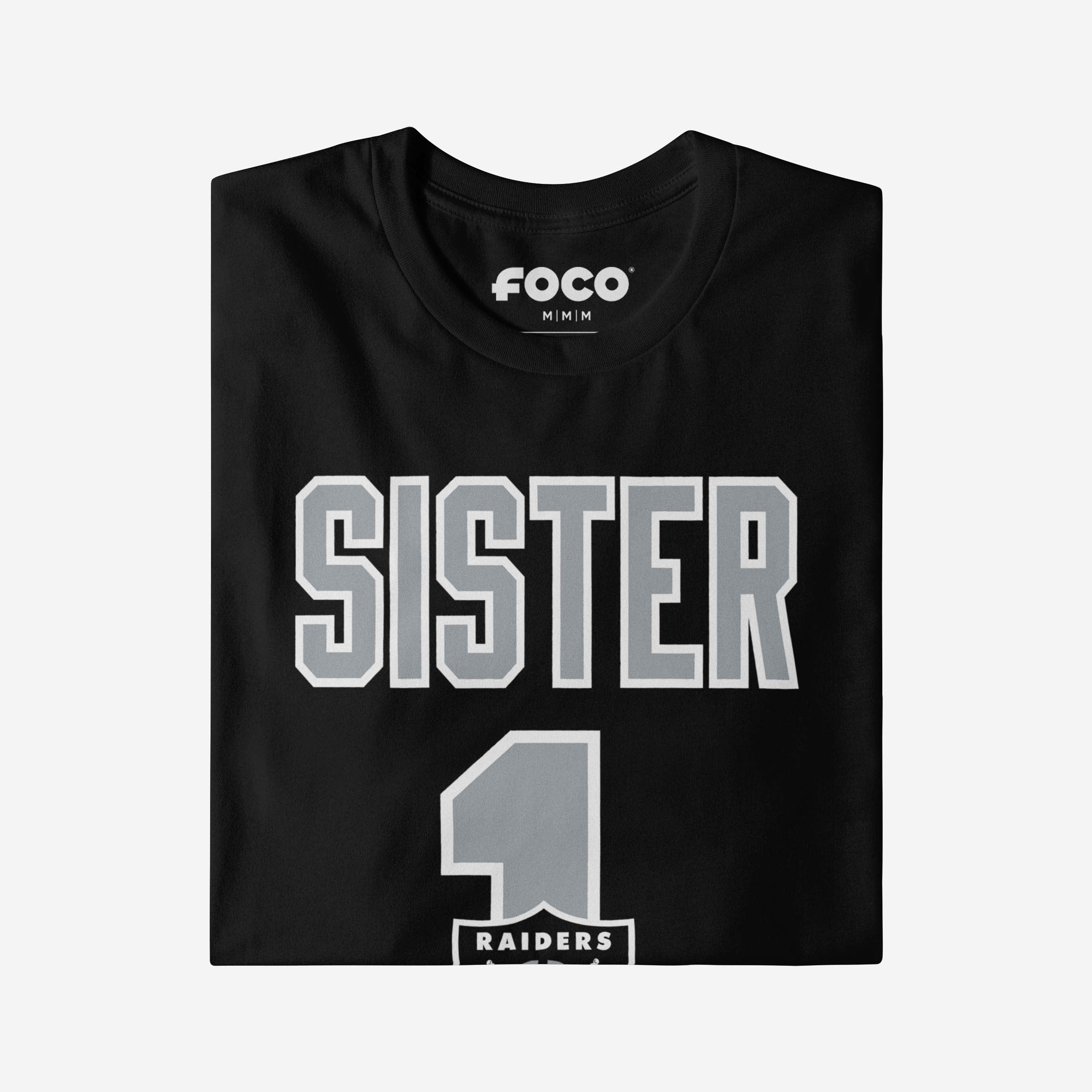 Las Vegas Raiders Number 1 Sister T-Shirt - Image 4
