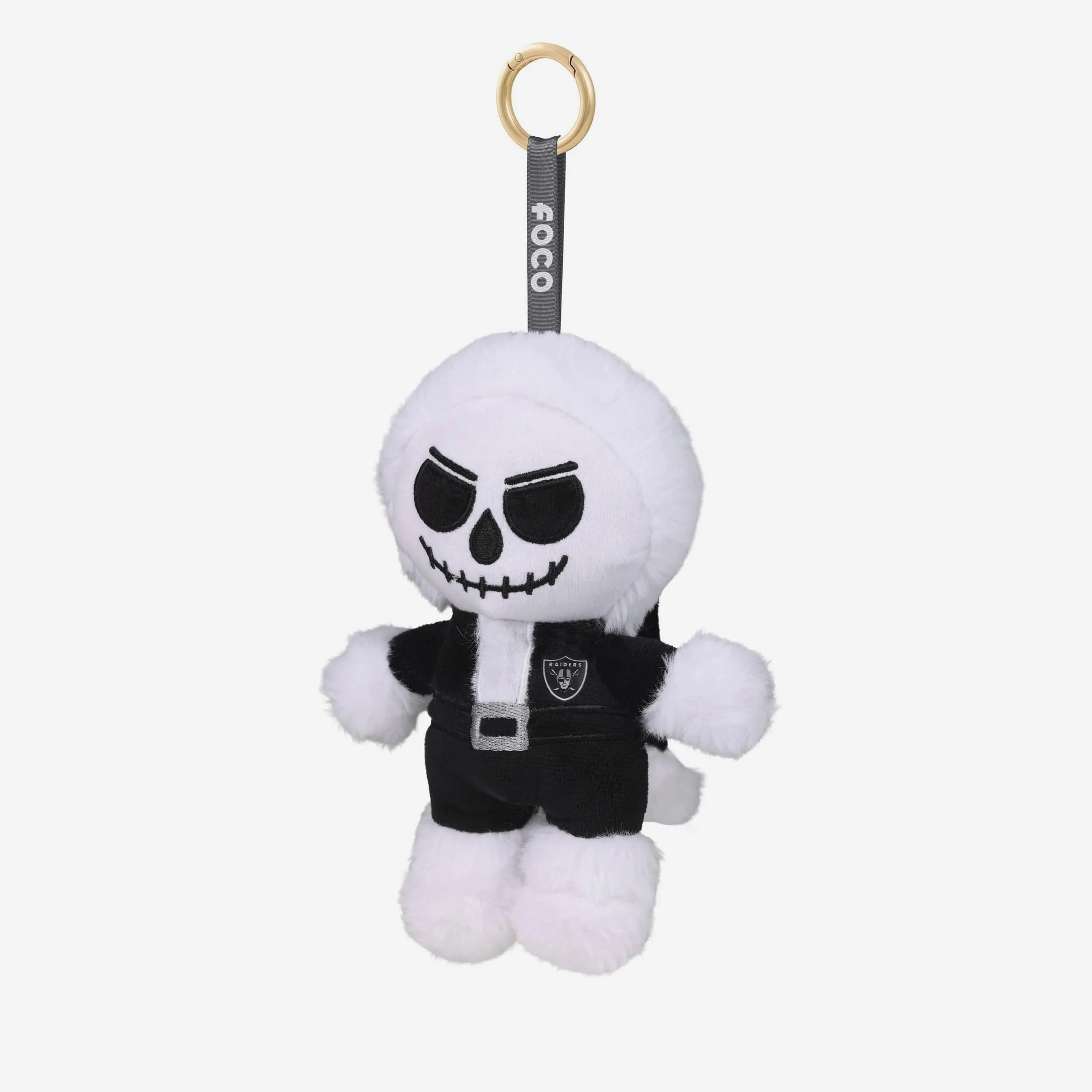 Las Vegas Raiders Plush Mascot Santa Bag Charm Keychain - Image 3