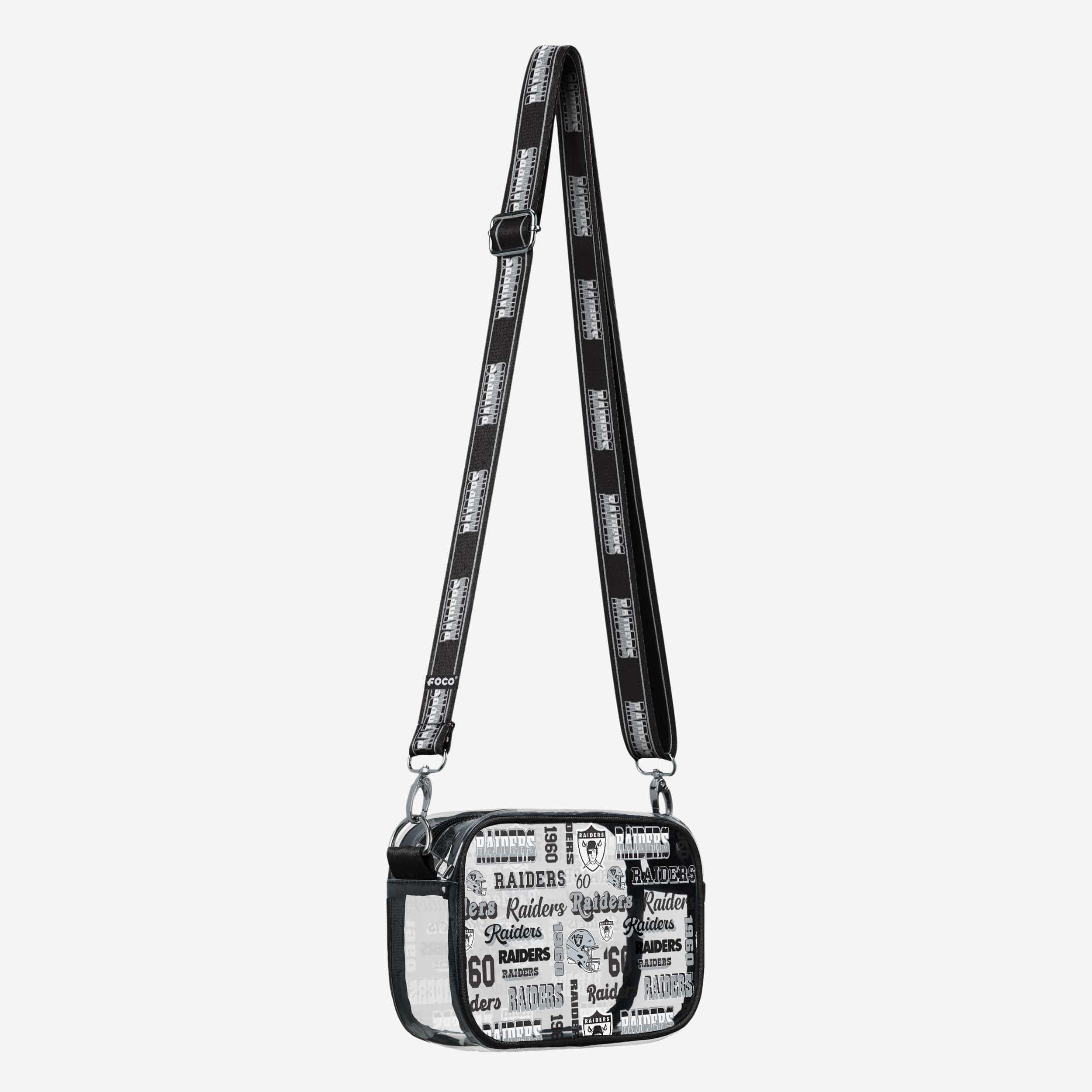 Las Vegas Raiders Repeat Retro Print Clear Crossbody Bag - Image 2