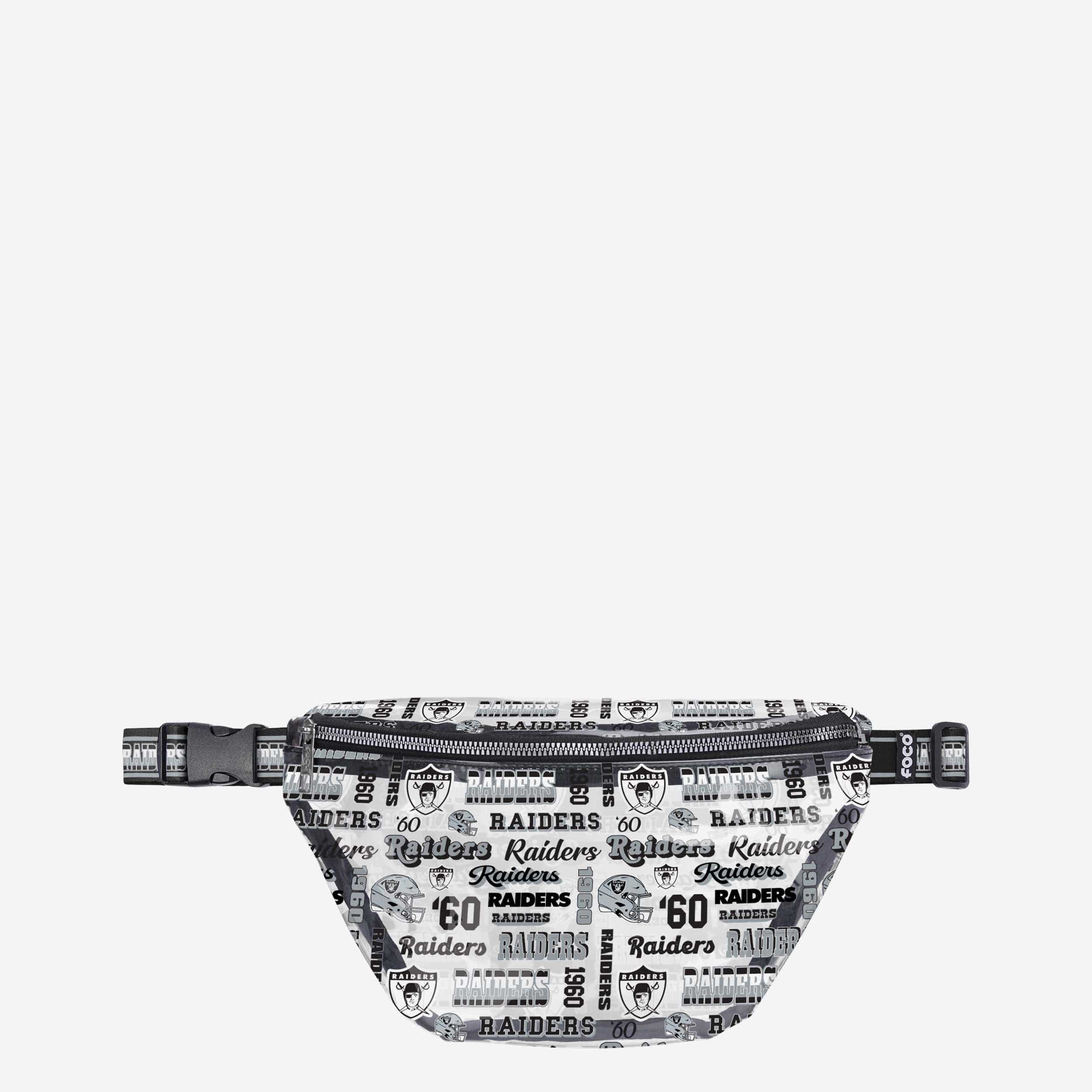 Las Vegas Raiders Repeat Retro Print Clear Fanny Pack