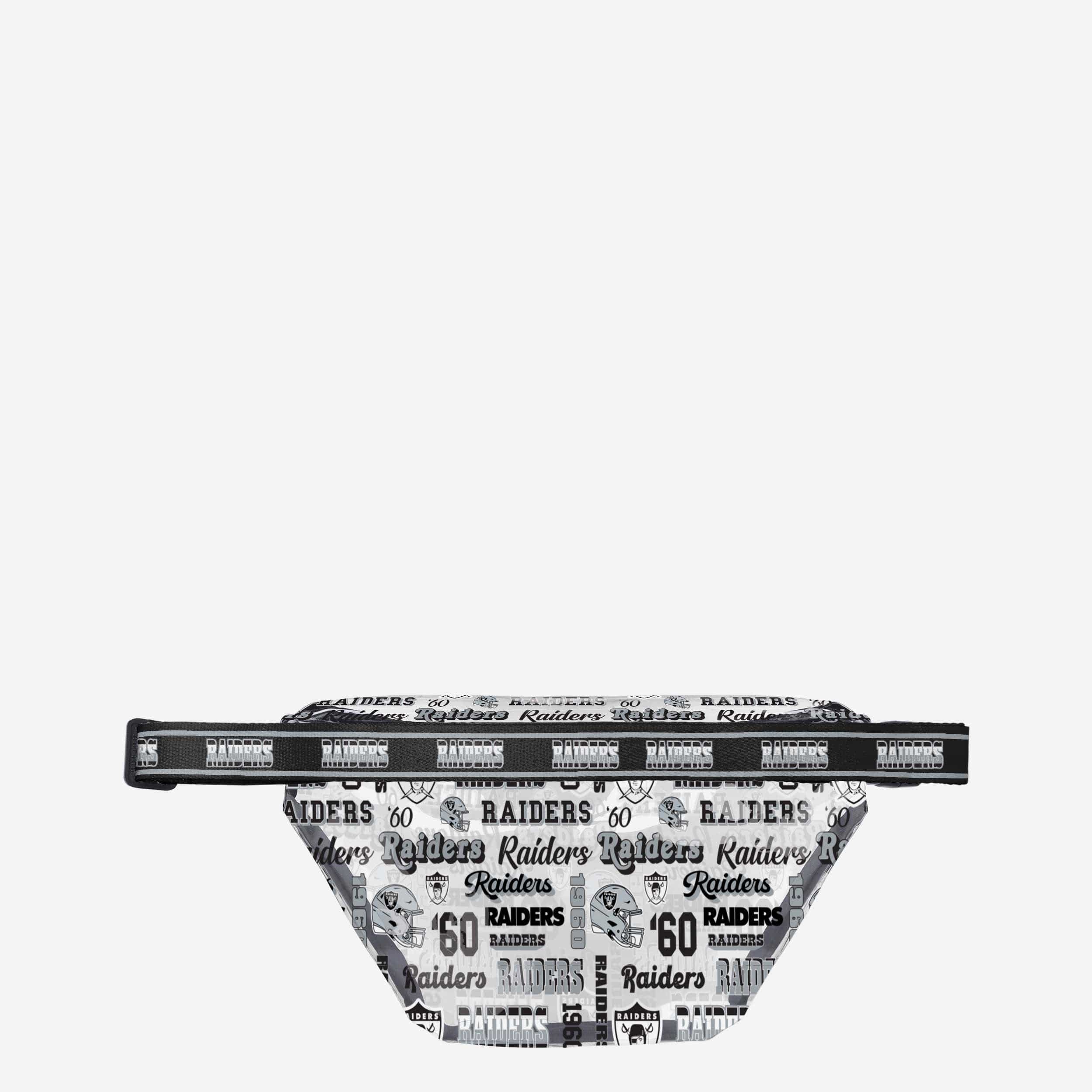 Las Vegas Raiders Repeat Retro Print Clear Fanny Pack - Image 3