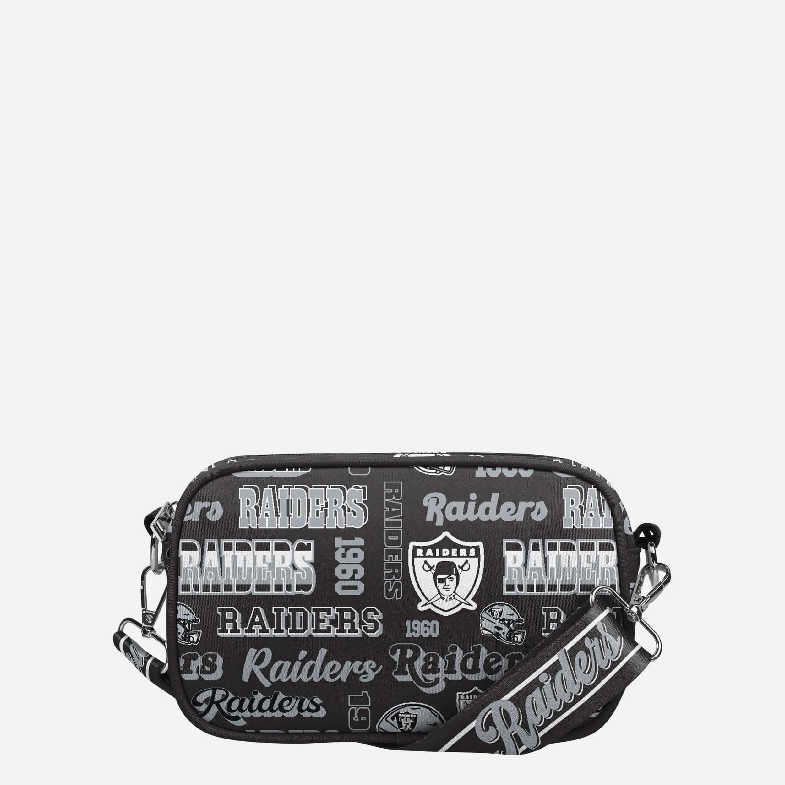 Las Vegas Raiders Repeat Retro Print Nylon Crossbody Bag