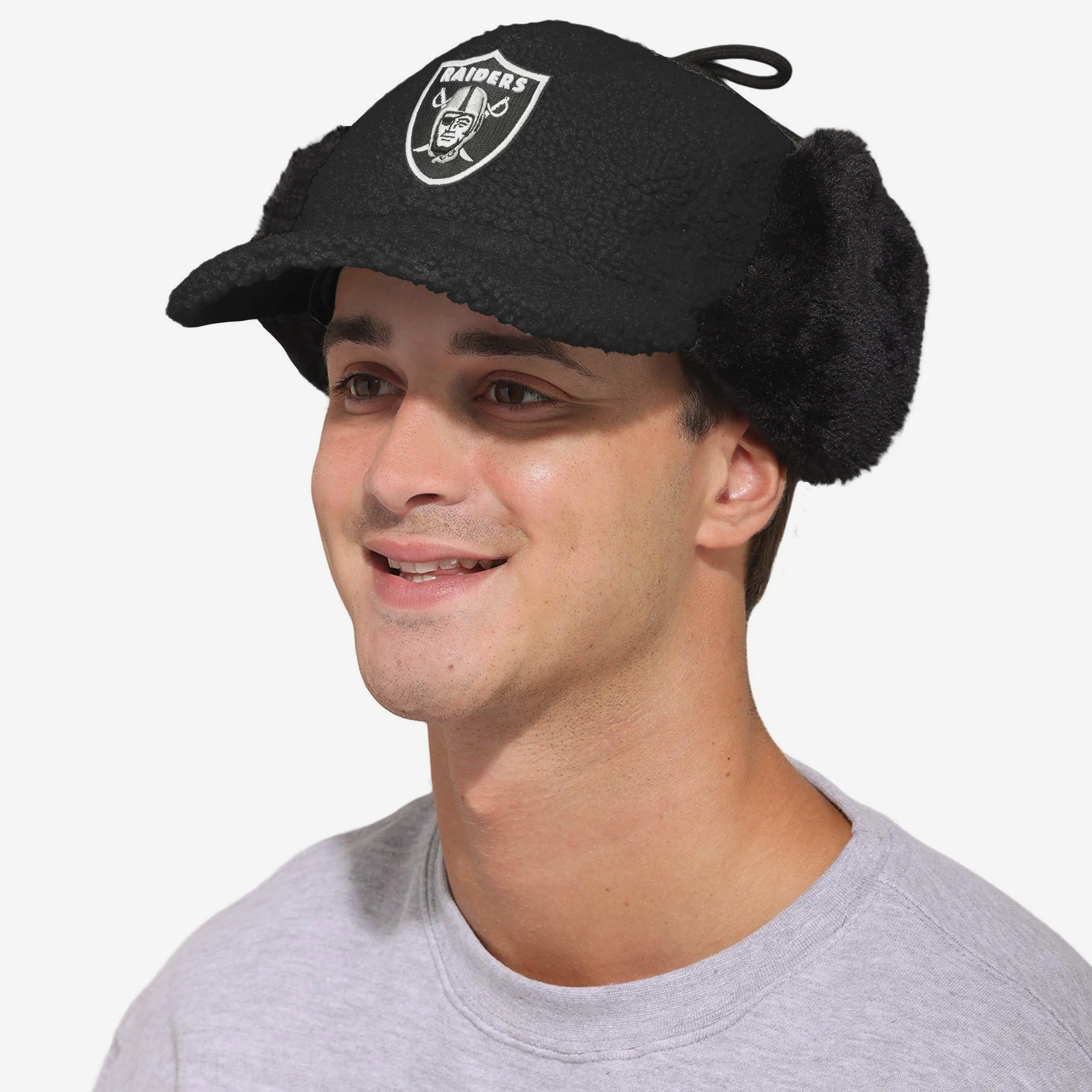 Las Vegas Raiders Sherpa Trapper Cap - Image 3