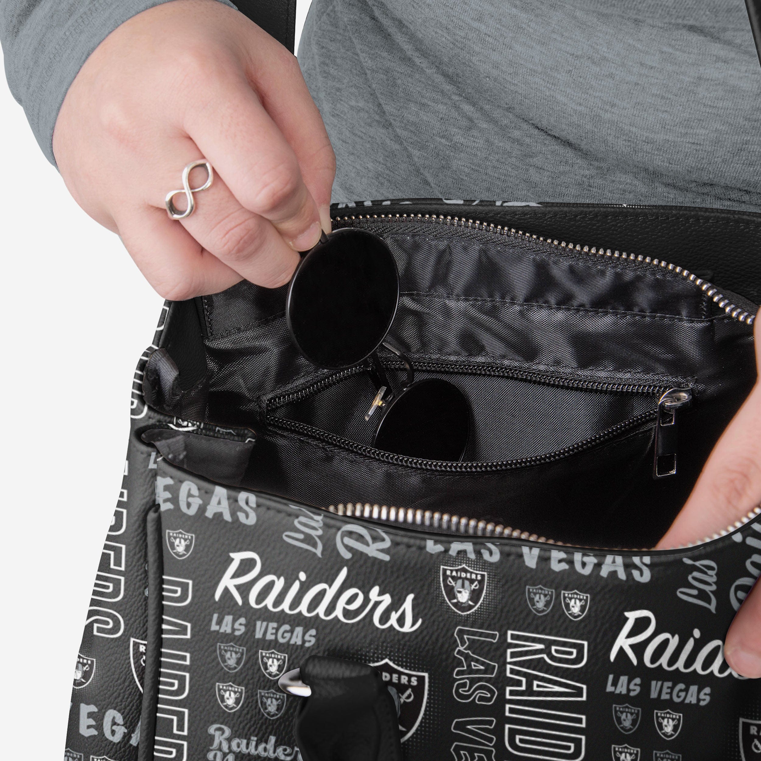 Las Vegas Raiders Spirited Style Printed Collection Purse - Image 3