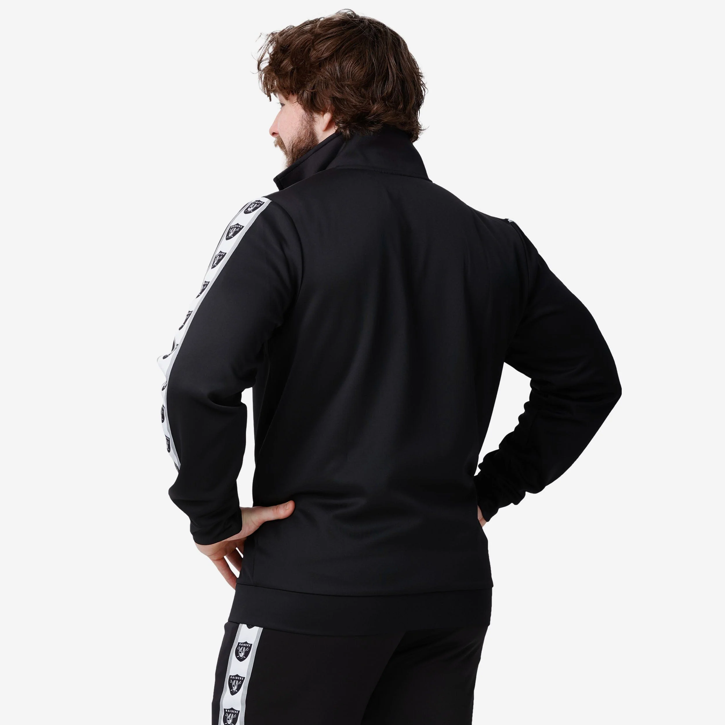 Las Vegas Raiders Stripe Logo Track Jacket - Image 2