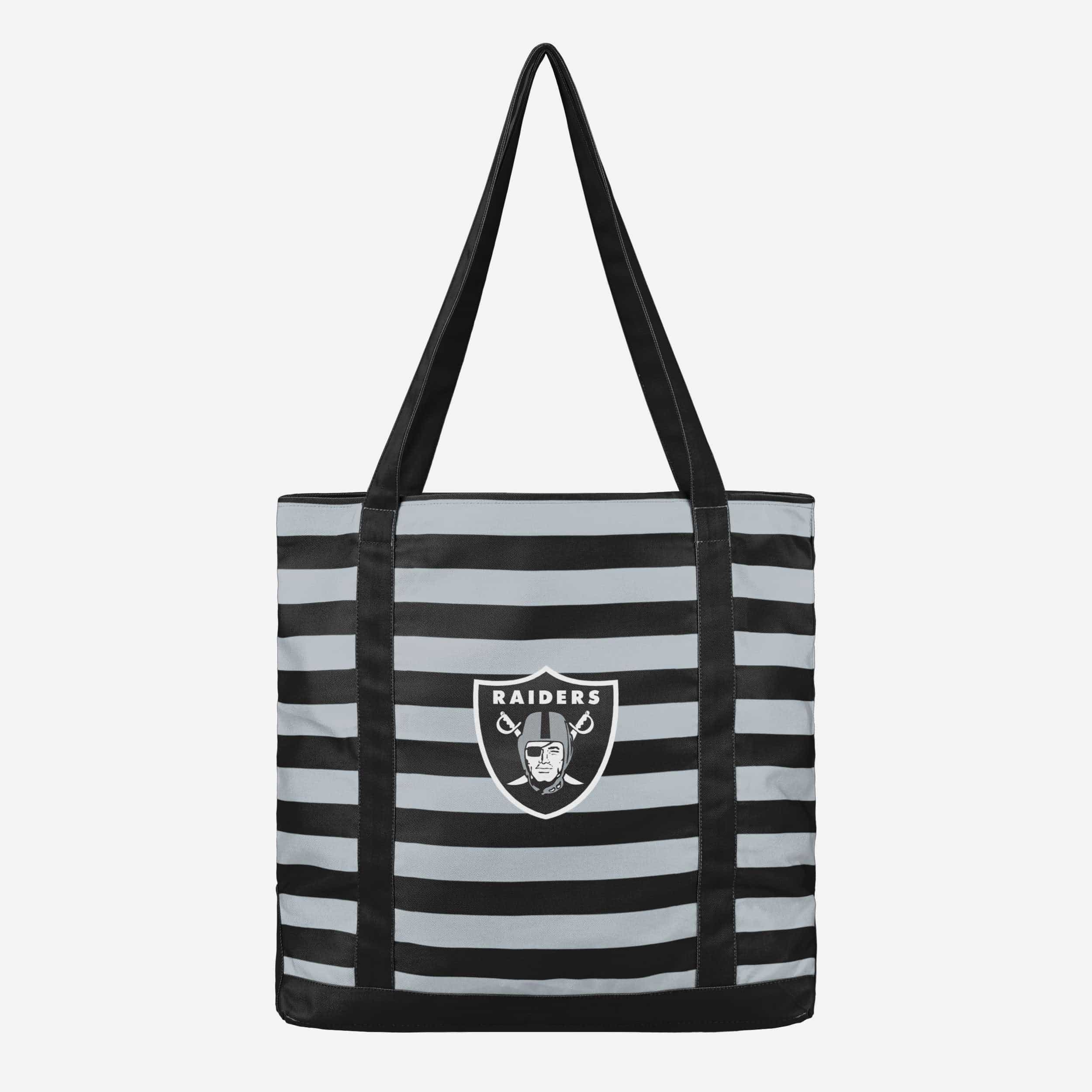 Las Vegas Raiders Team Stripe Canvas Tote Bag