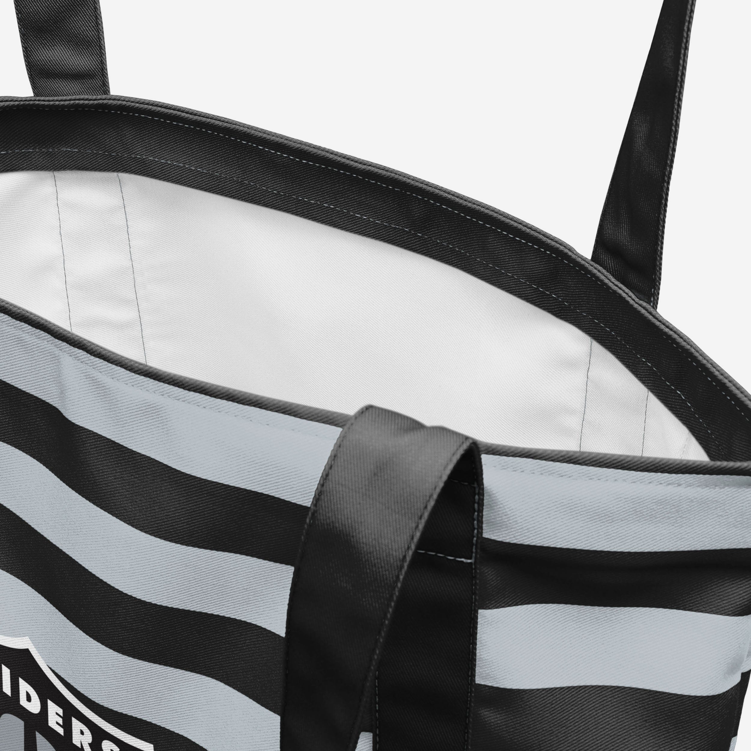 Las Vegas Raiders Team Stripe Canvas Tote Bag - Image 4