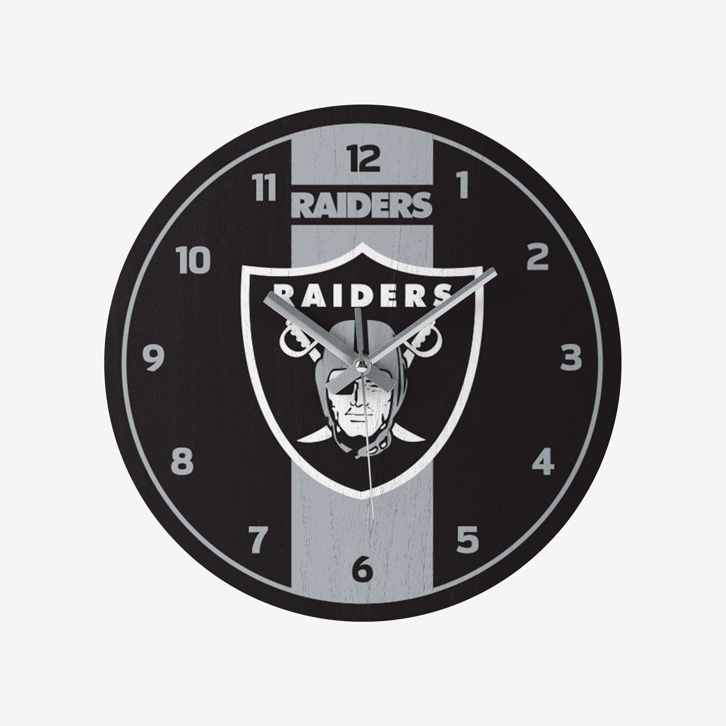 Las Vegas Raiders Team Stripe Clock