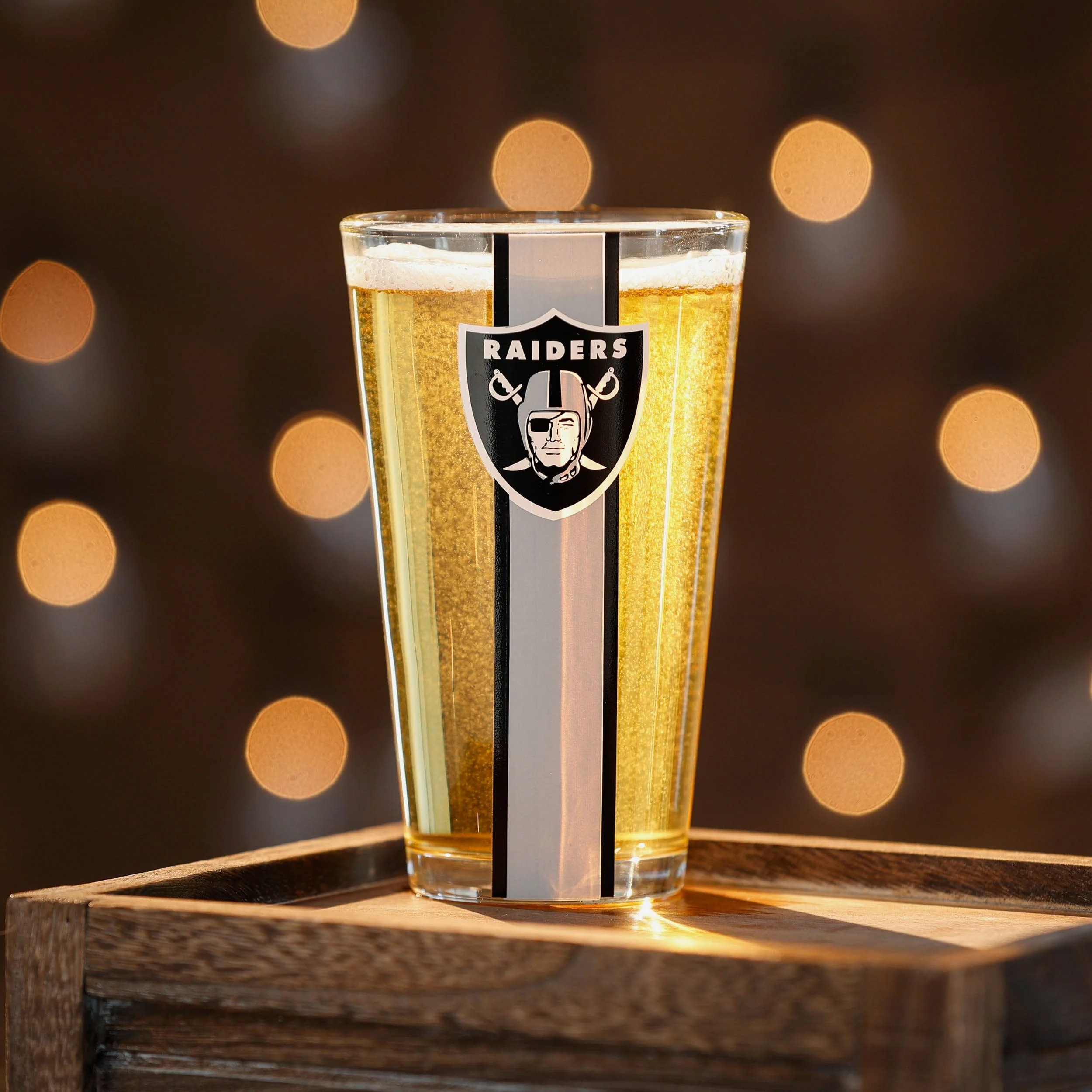 Las Vegas Raiders Team Stripe Pint Glass - Image 2
