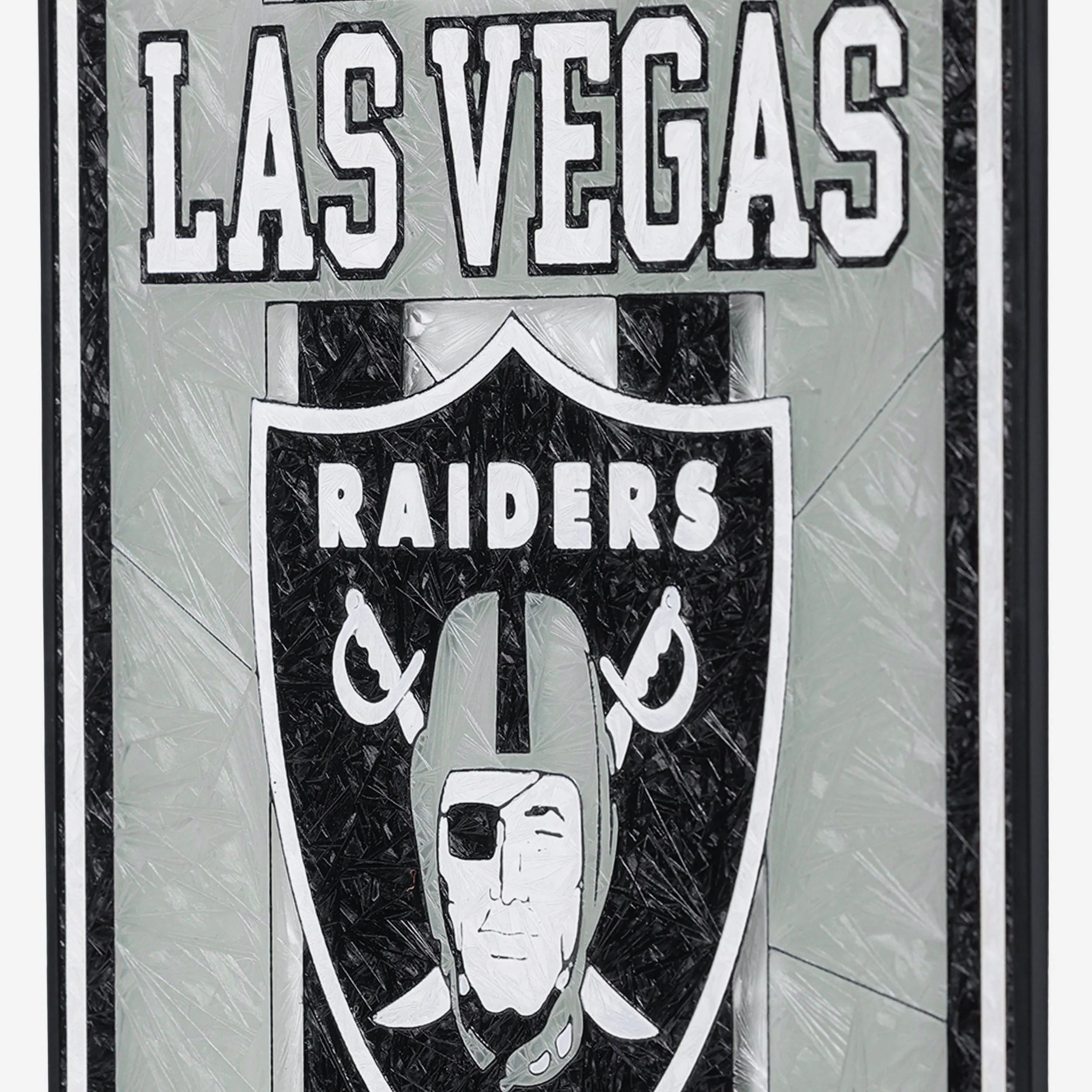 Las Vegas Raiders Team Stripe Stain Glass Sign - Image 5