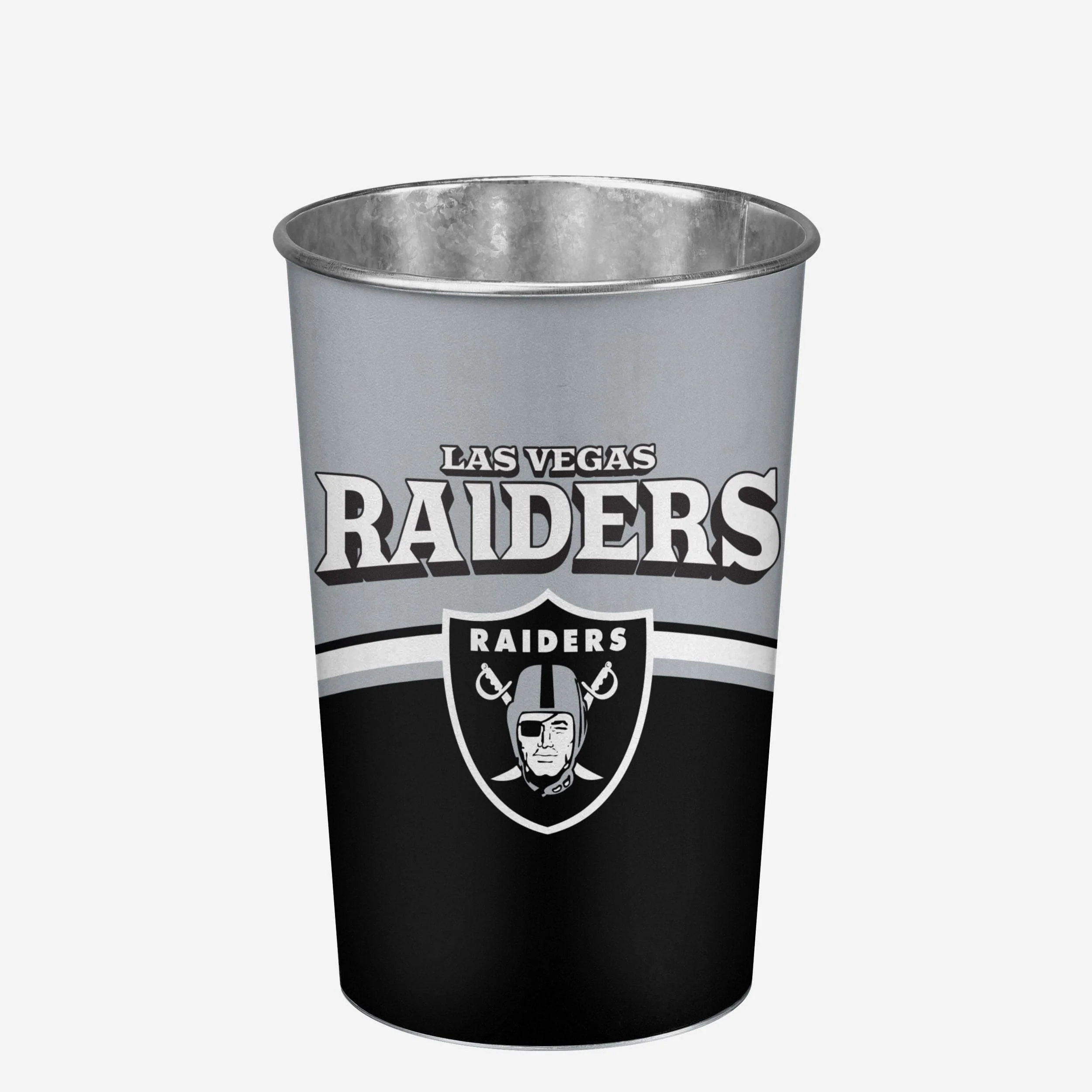 Las Vegas Raiders Team Stripe Trash Can