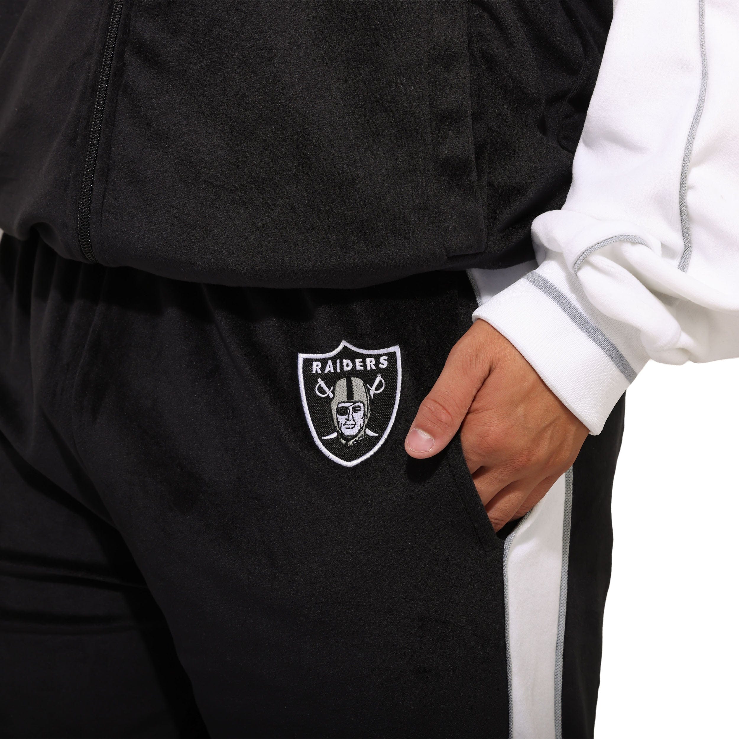 Las Vegas Raiders Two Tone Velour Pants - Image 3