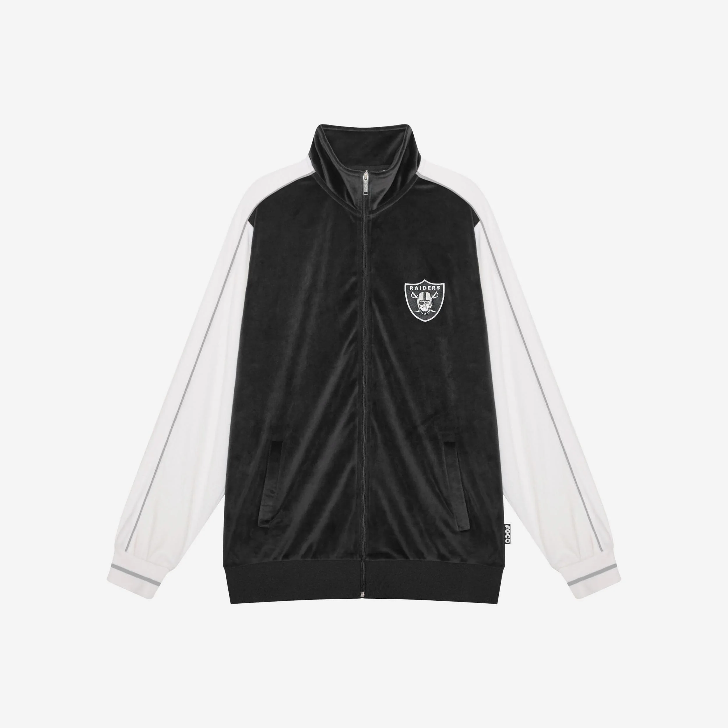 Las Vegas Raiders Two Tone Velour Zip Up Top - Image 6