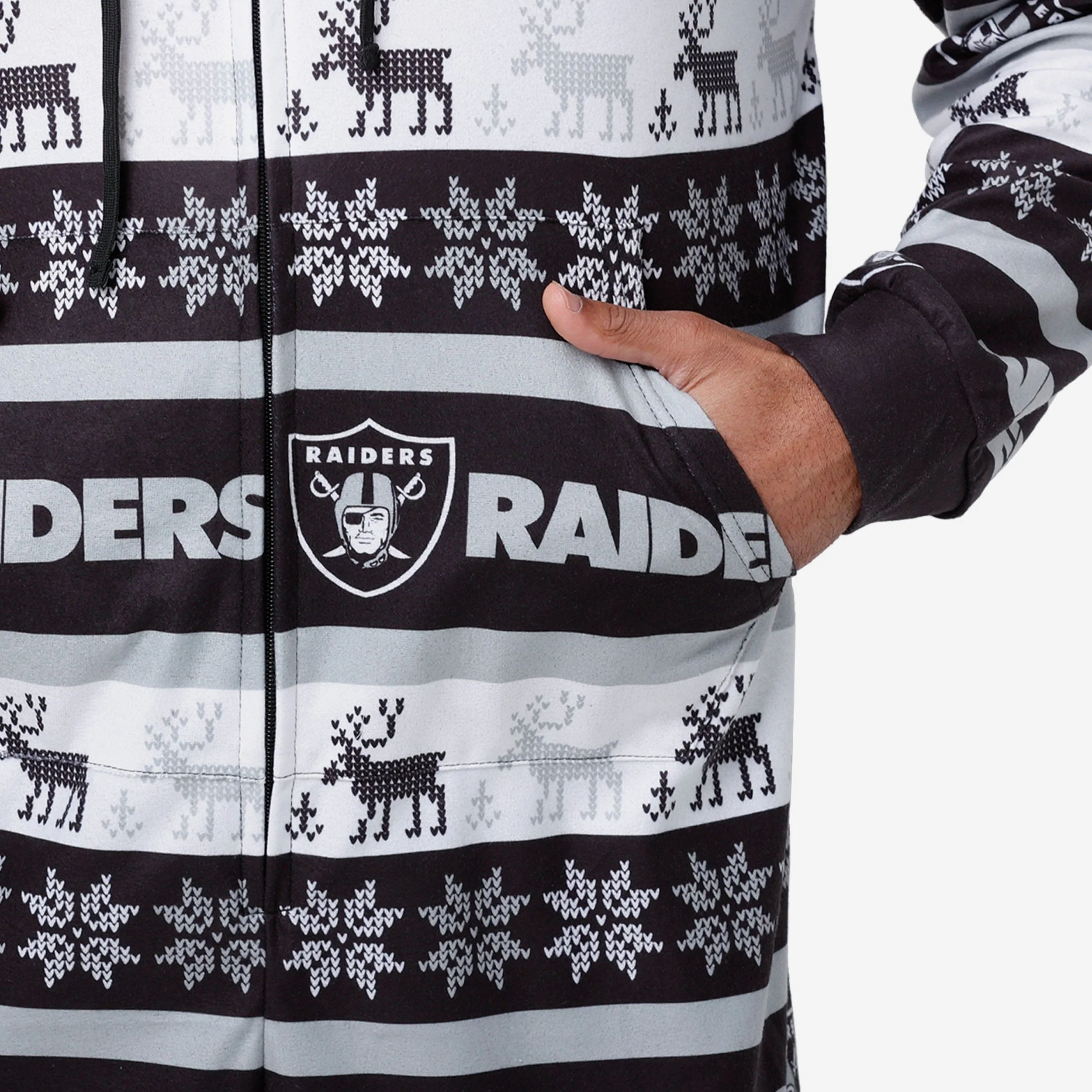 Las Vegas Raiders Ugly Short One Piece Pajamas - Image 4