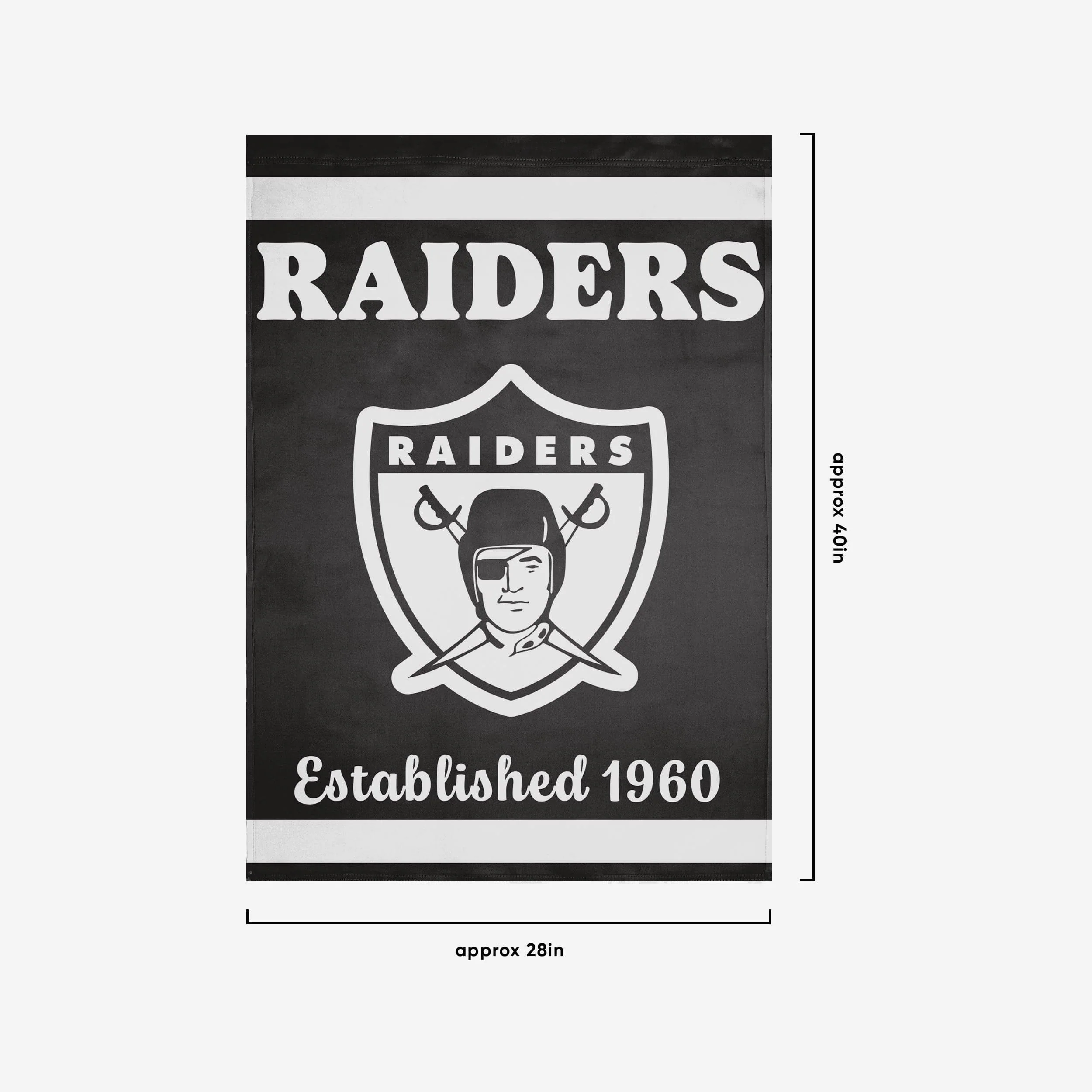 Las Vegas Raiders Vertical Retro Flag - Image 3