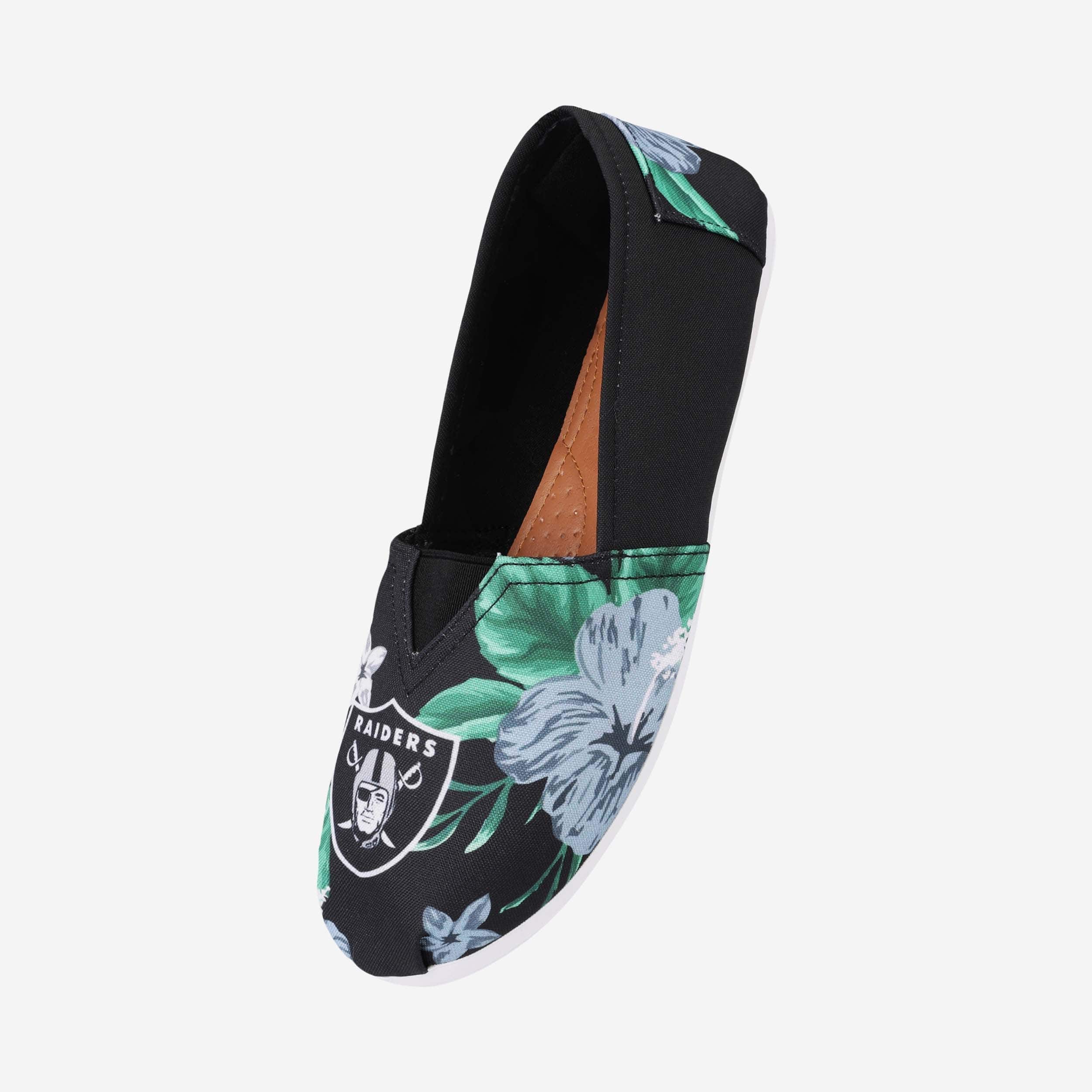 Las Vegas Raiders Womens Floral Canvas Shoe - Image 2