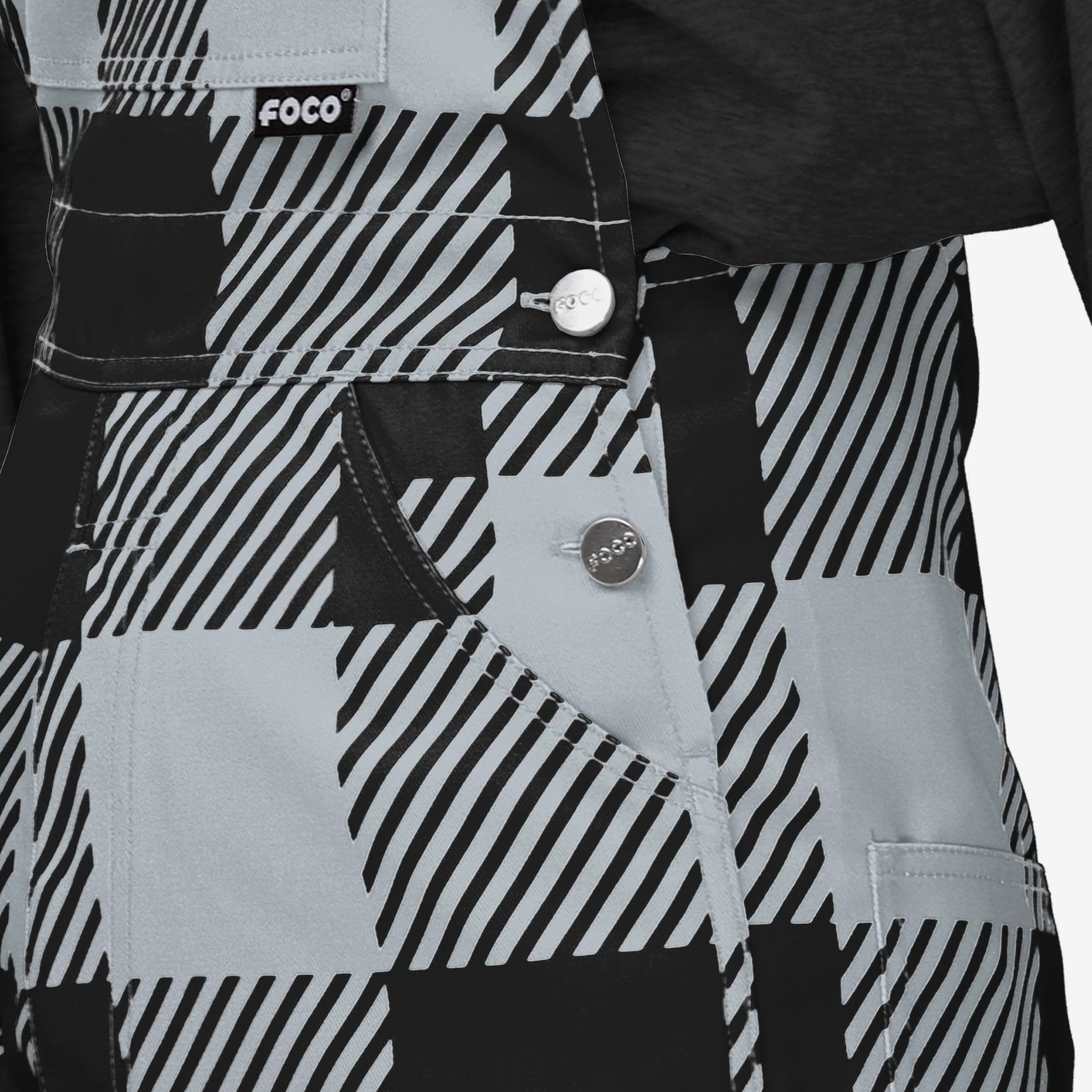 Las Vegas Raiders Womens Plaid Bib Overalls - Image 5