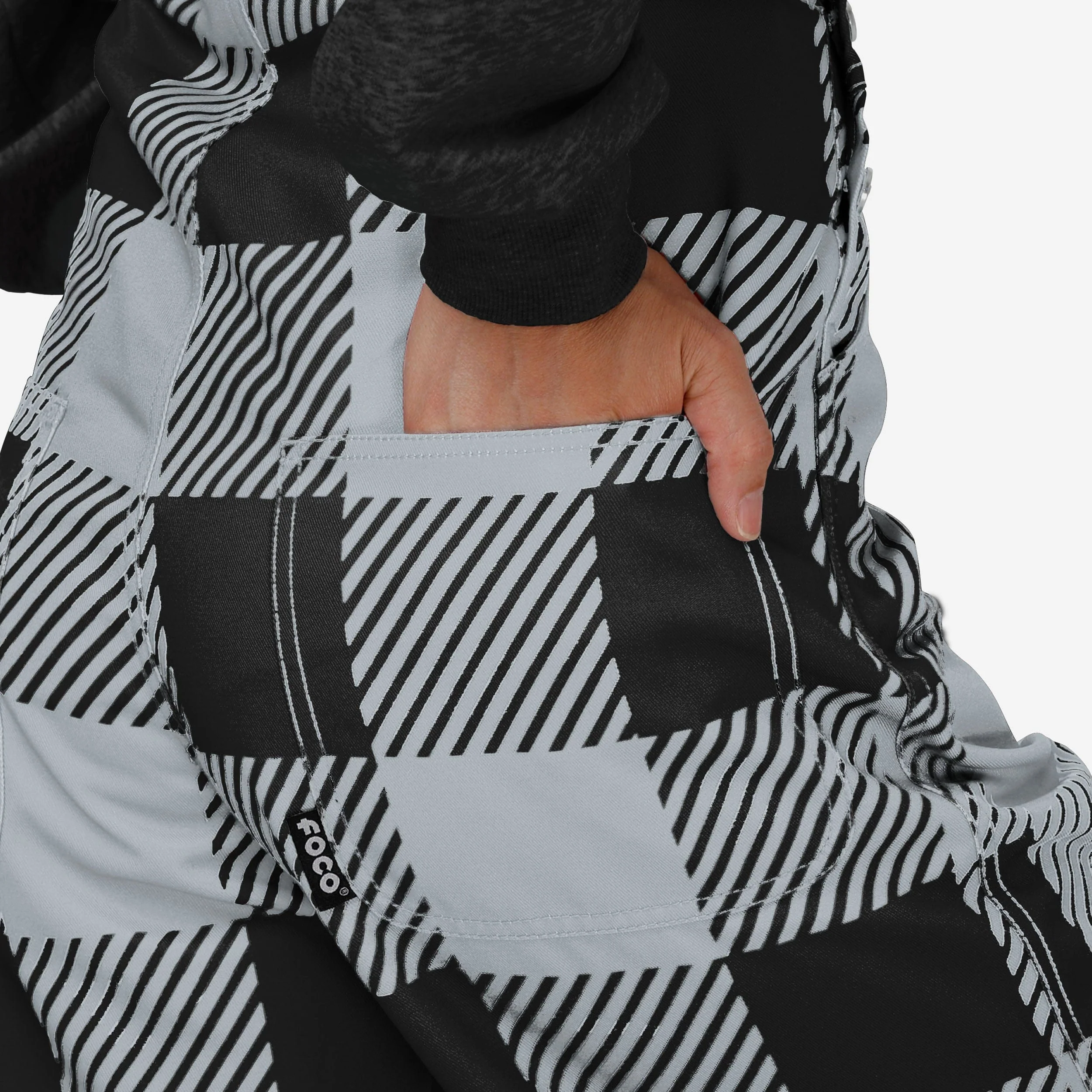 Las Vegas Raiders Womens Plaid Bib Overalls - Image 6
