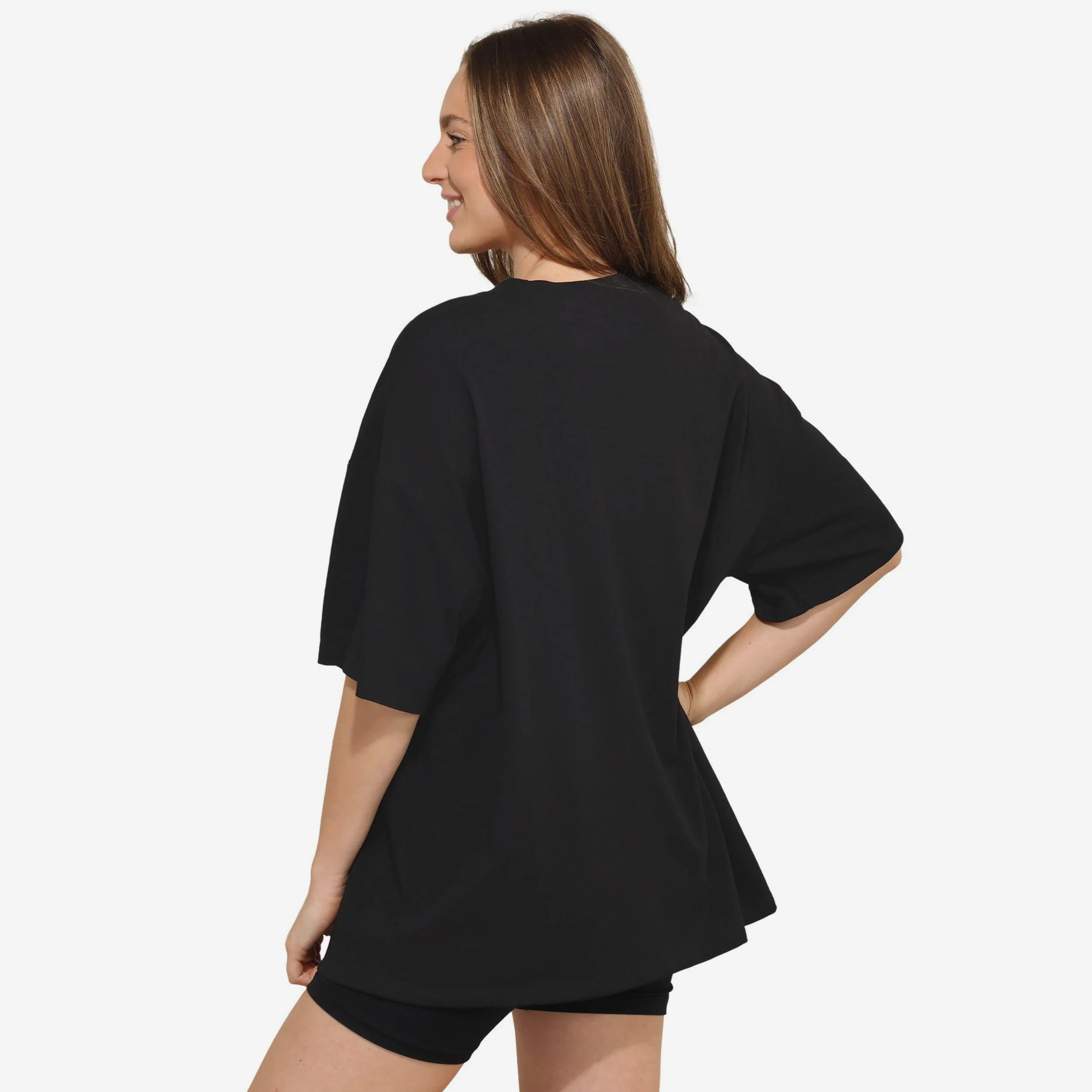 Las Vegas Raiders Womens Rhinestone Logo Oversized T-Shirt - Image 3