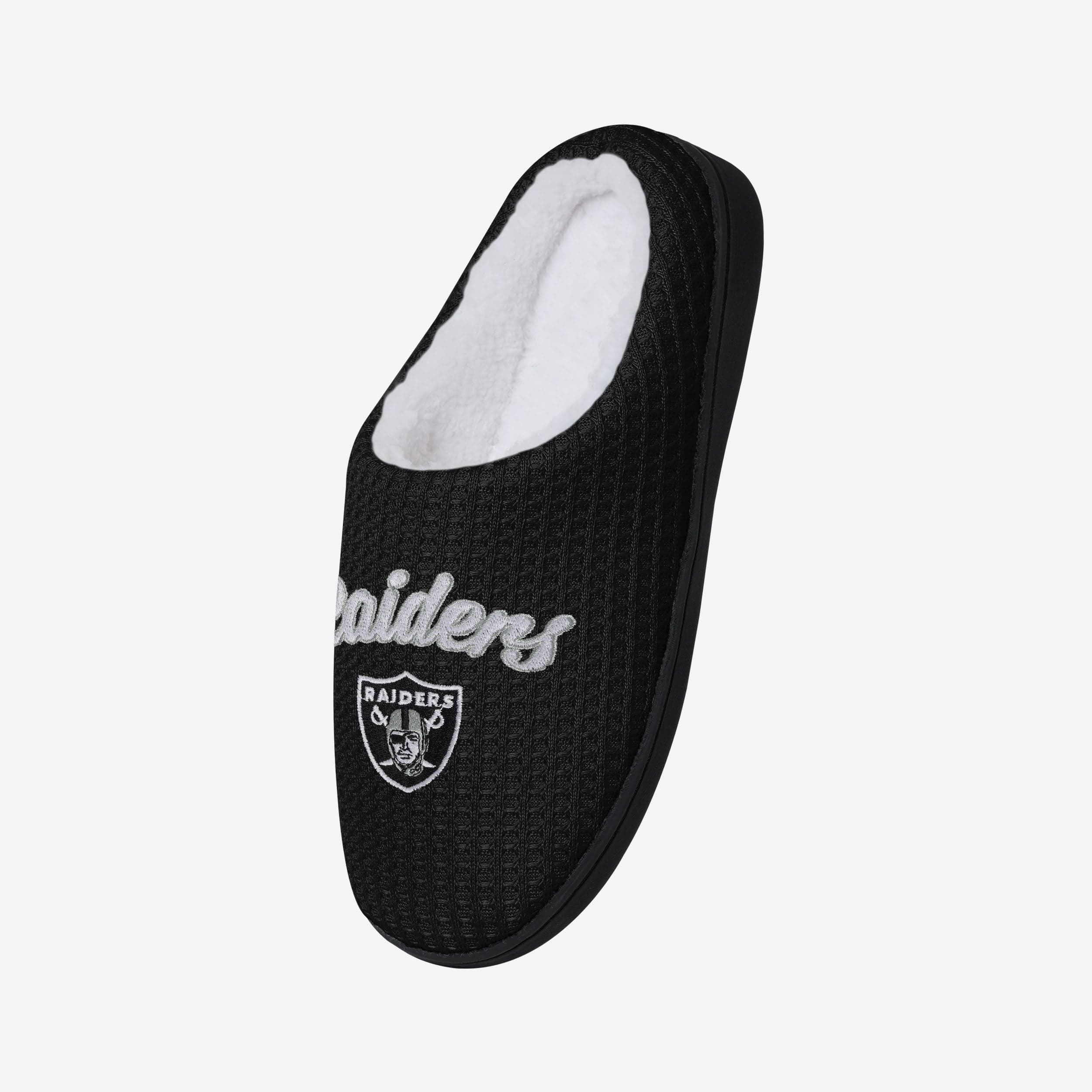 Las Vegas Raiders Womens Sherpa Lined Memory Foam Slipper - Image 3