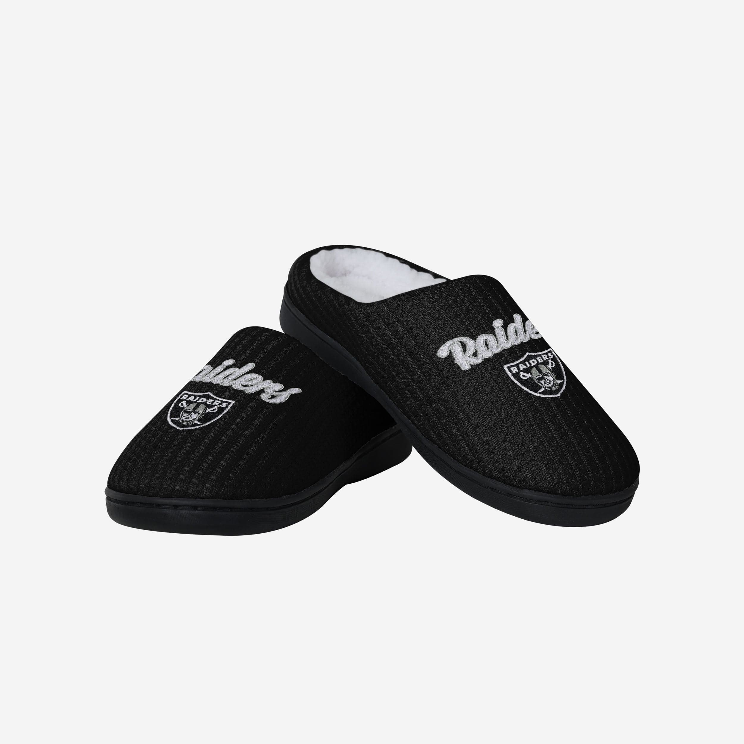 Las Vegas Raiders Womens Sherpa Lined Memory Foam Slipper - Image 4