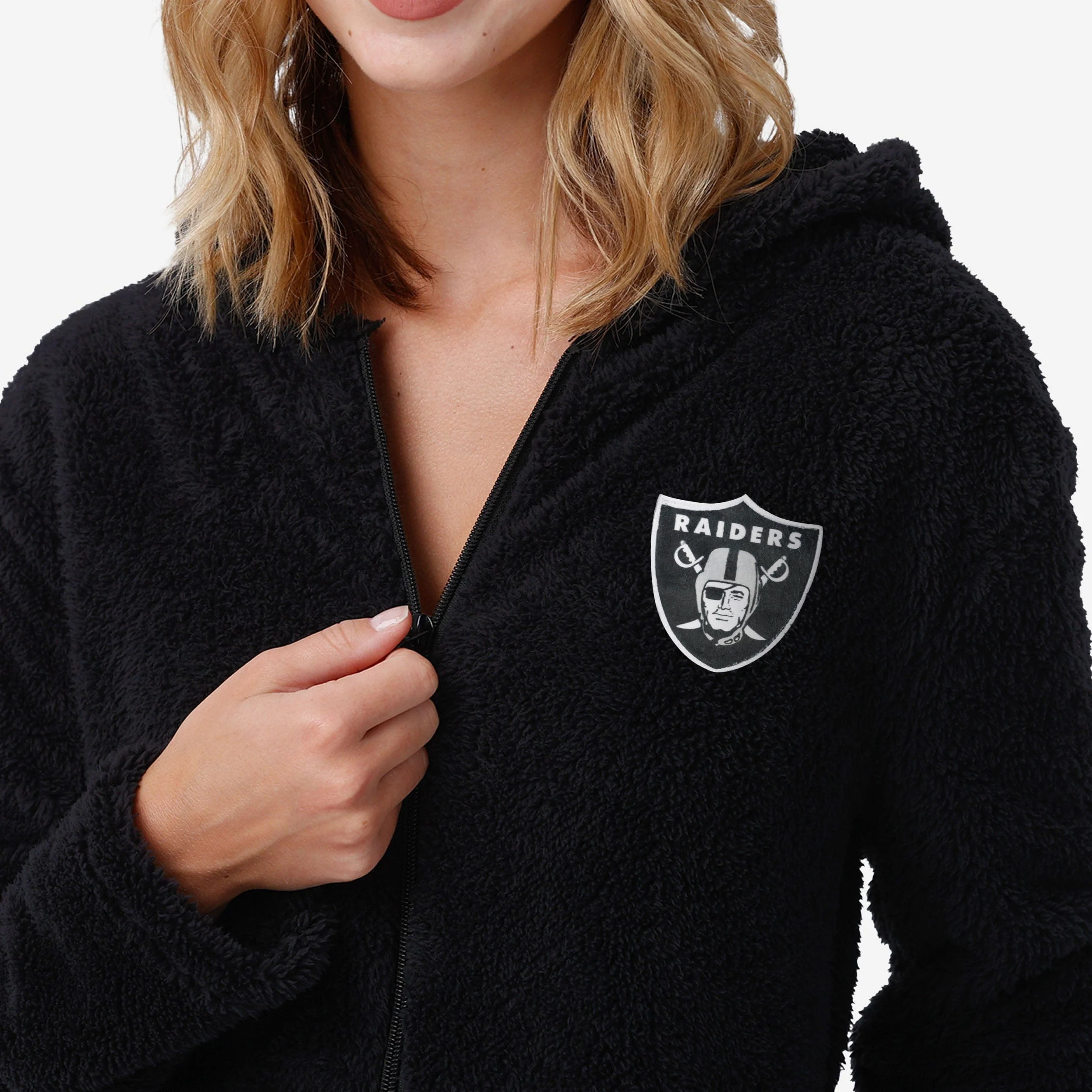Las Vegas Raiders Womens Short Cozy One Piece Pajamas - Image 3