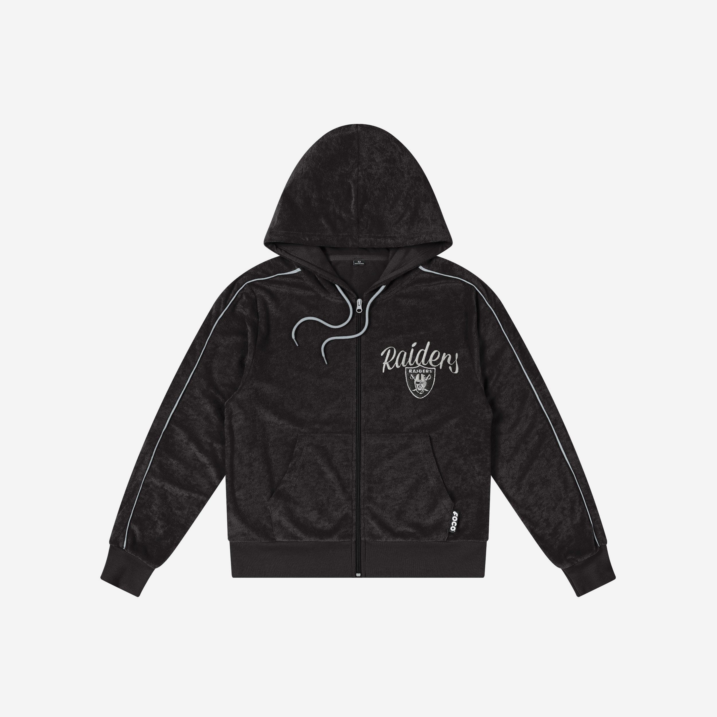 Las Vegas Raiders Womens Terry Knit Zip Up Top - Image 5