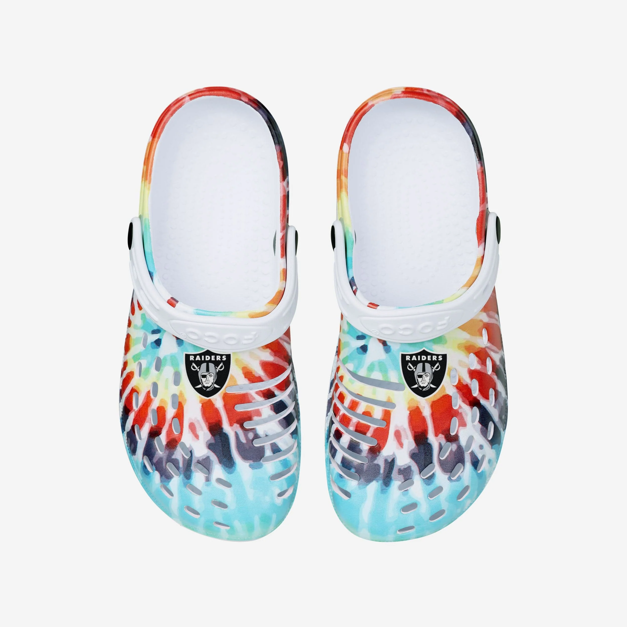 Las Vegas Raiders Womens Tie-Dye Clog With Strap - Image 4