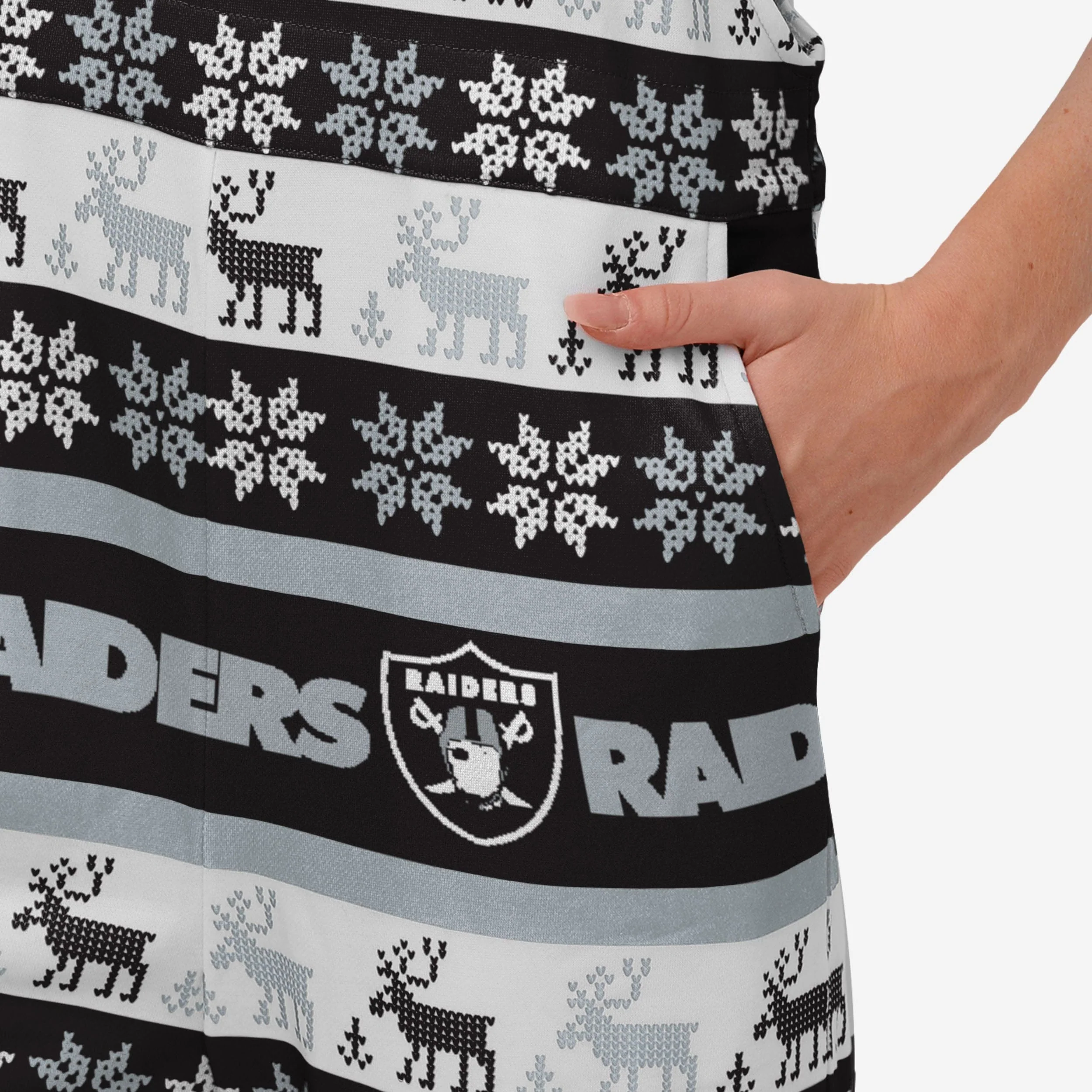 Las Vegas Raiders Womens Ugly Home Gating Bib Overalls - Image 5
