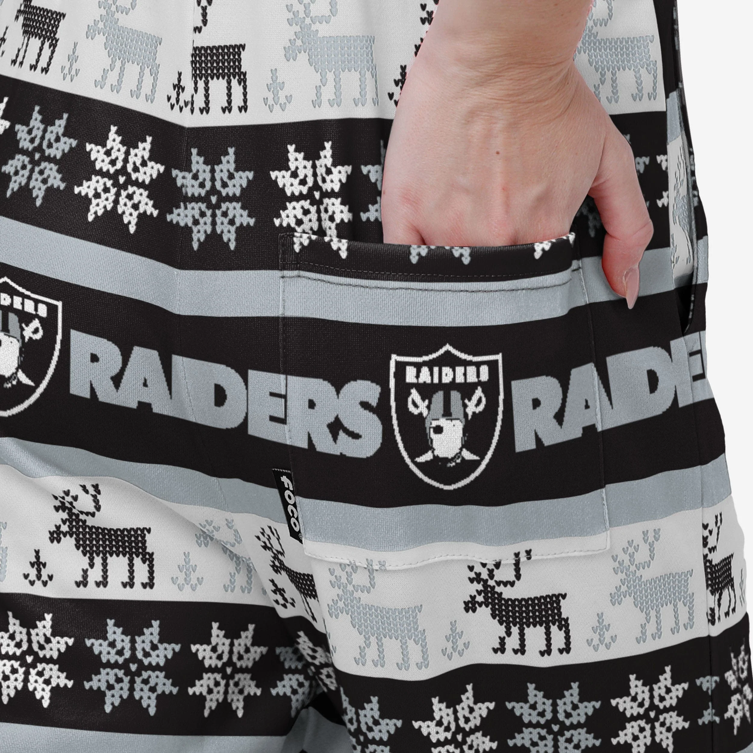 Las Vegas Raiders Womens Ugly Home Gating Bib Overalls - Image 6