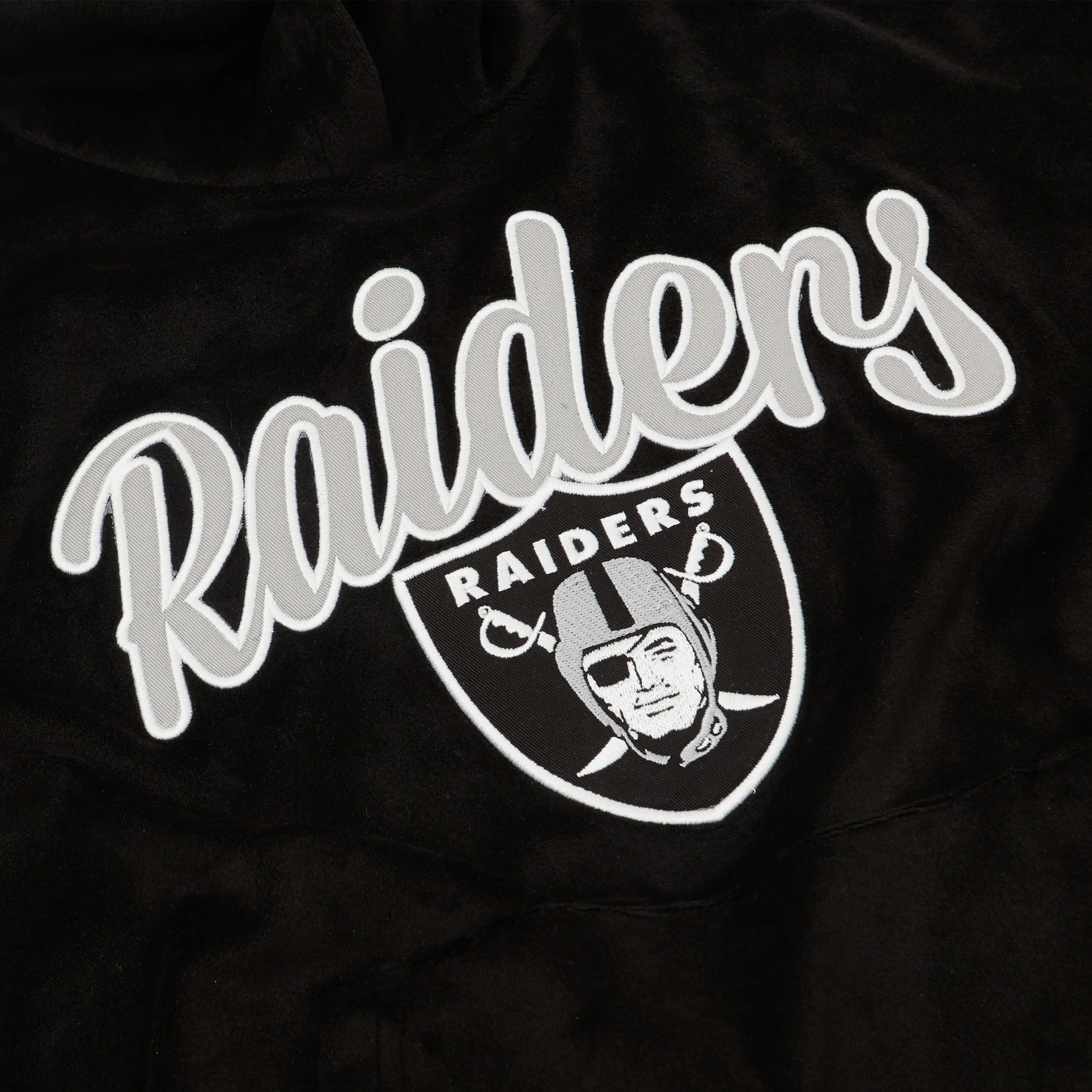 Las Vegas Raiders Womens Velour Hooded Sweatshirt - Image 4