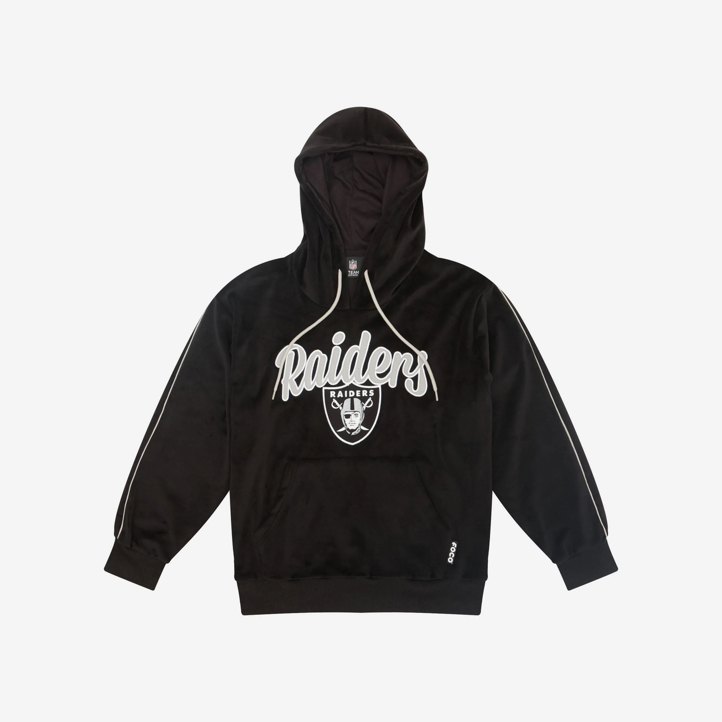 Las Vegas Raiders Womens Velour Hooded Sweatshirt - Image 5
