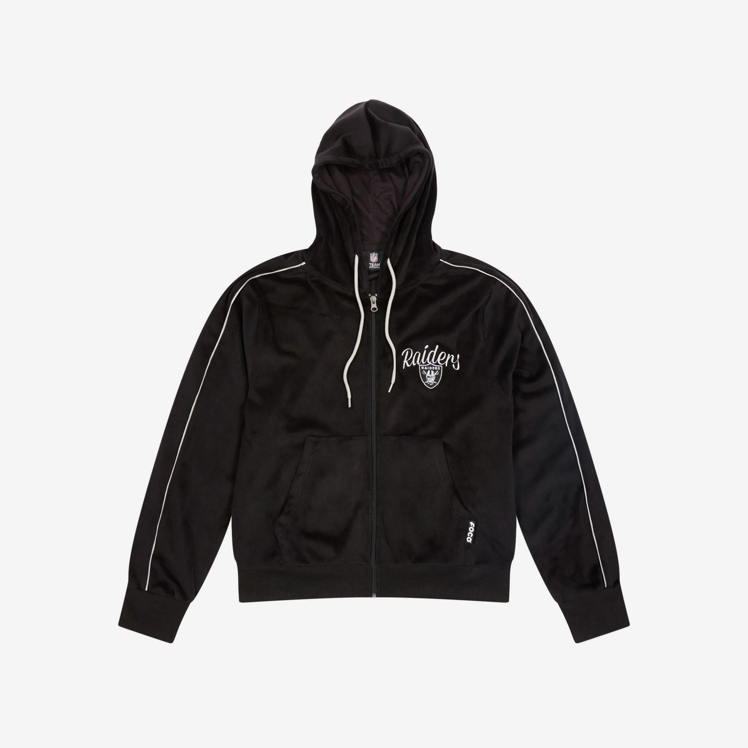 Las Vegas Raiders Womens Velour Zip Up Top - Image 4