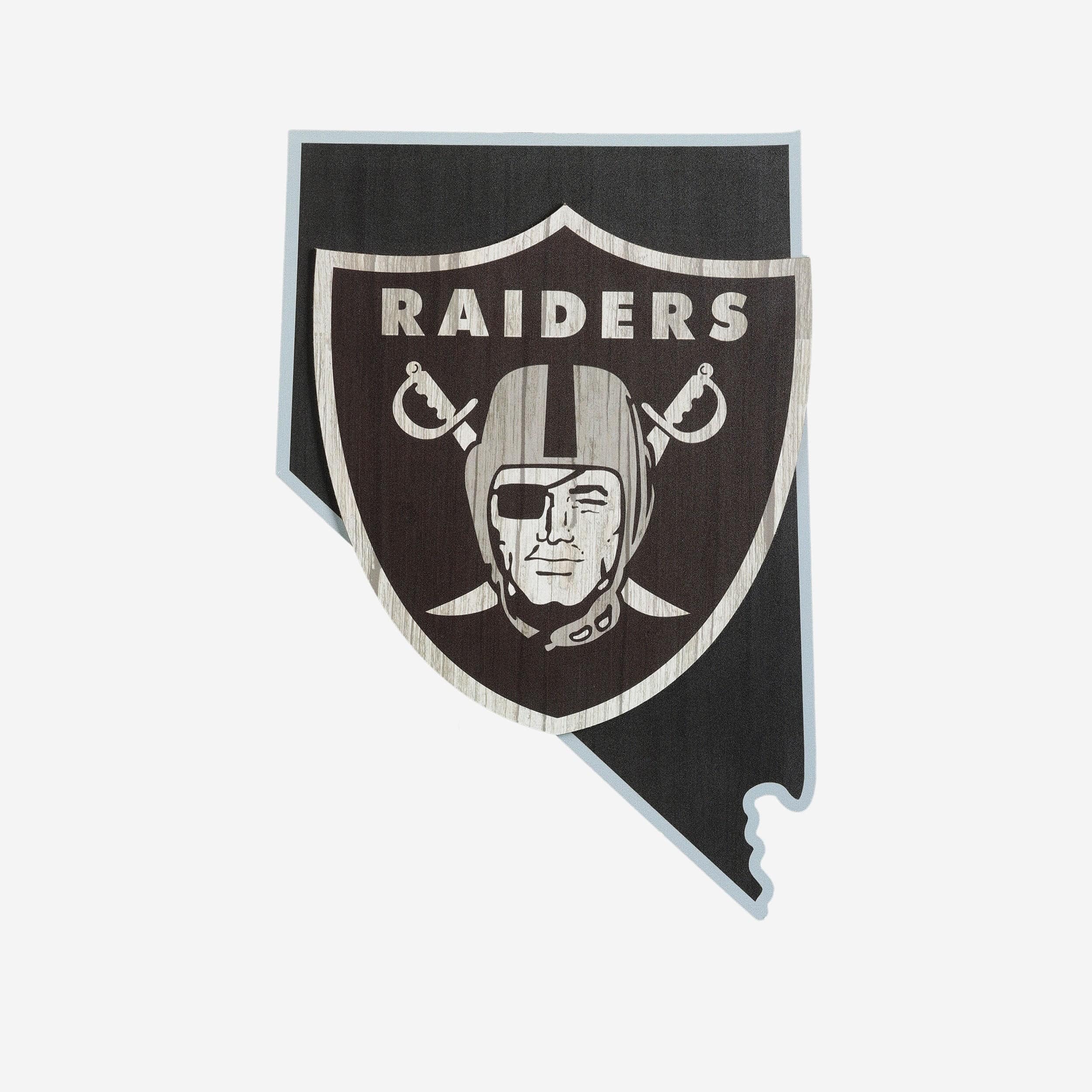 Las Vegas Raiders Wood State Sign