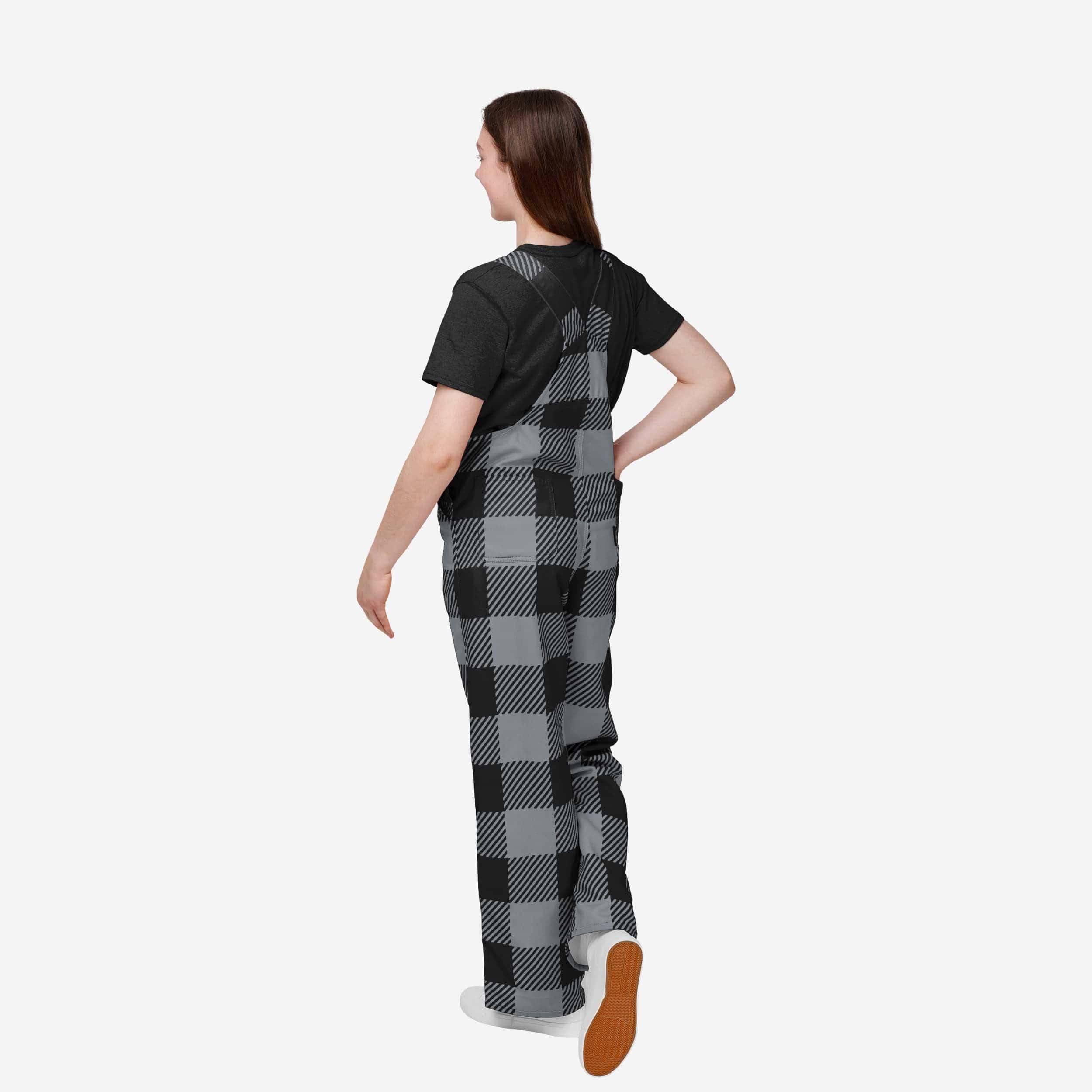 Las Vegas Raiders Youth Plaid Bib Overalls - Image 2