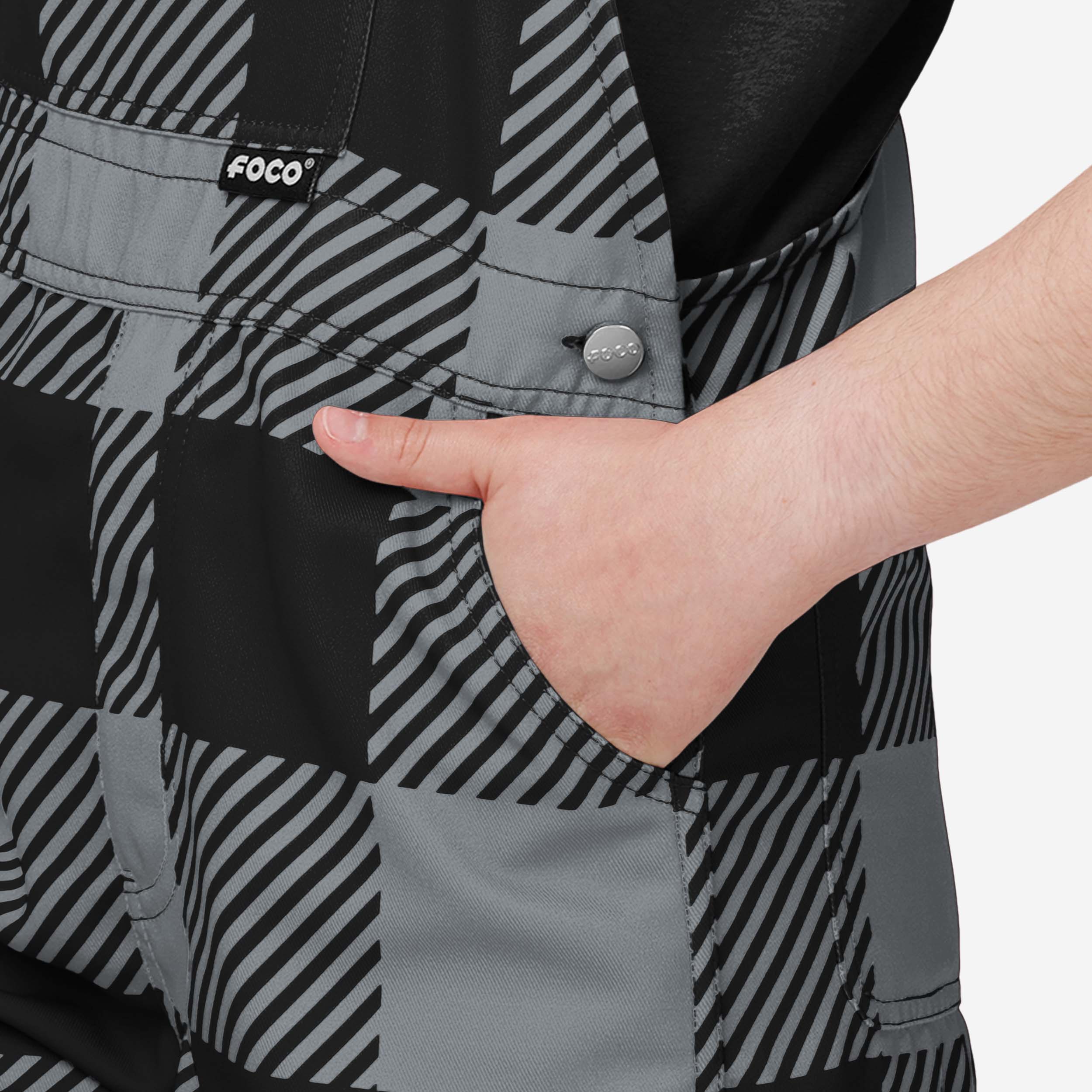Las Vegas Raiders Youth Plaid Bib Overalls - Image 5