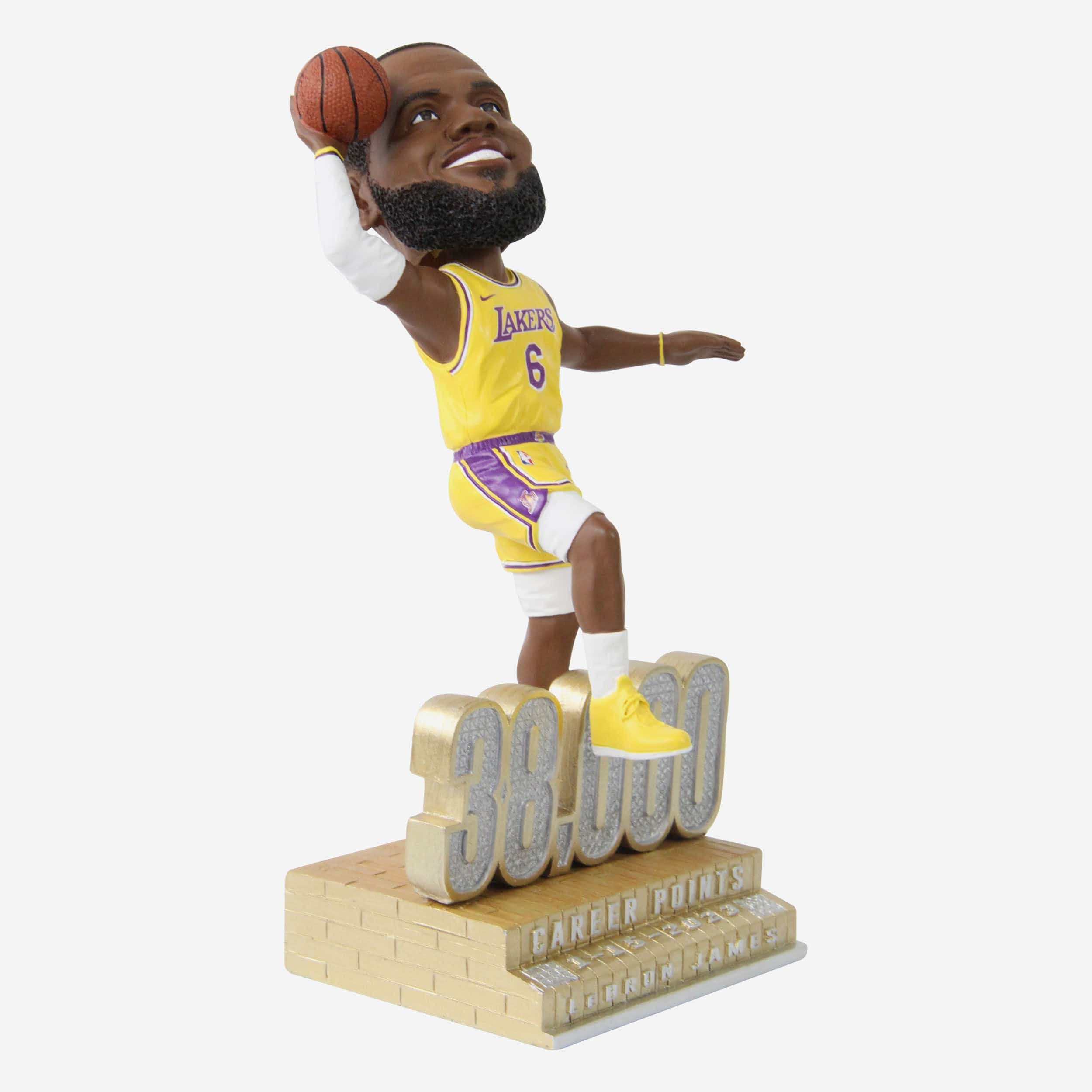 LeBron James Los Angeles Lakers 38,000 Points Milestone Bobblehead - Image 5
