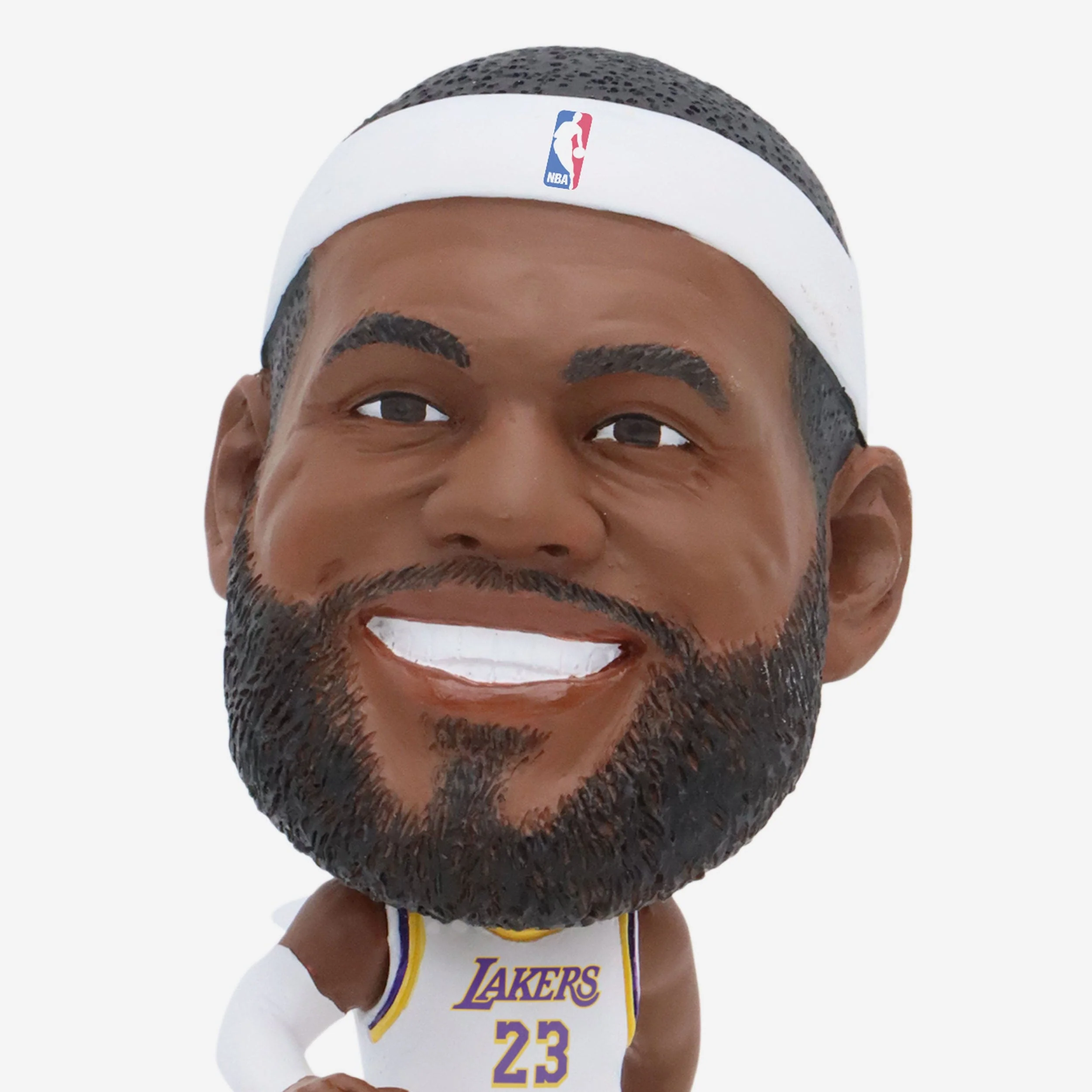 LeBron James Los Angeles Lakers Court Stripe Mini Bighead Bobblehead - Image 2