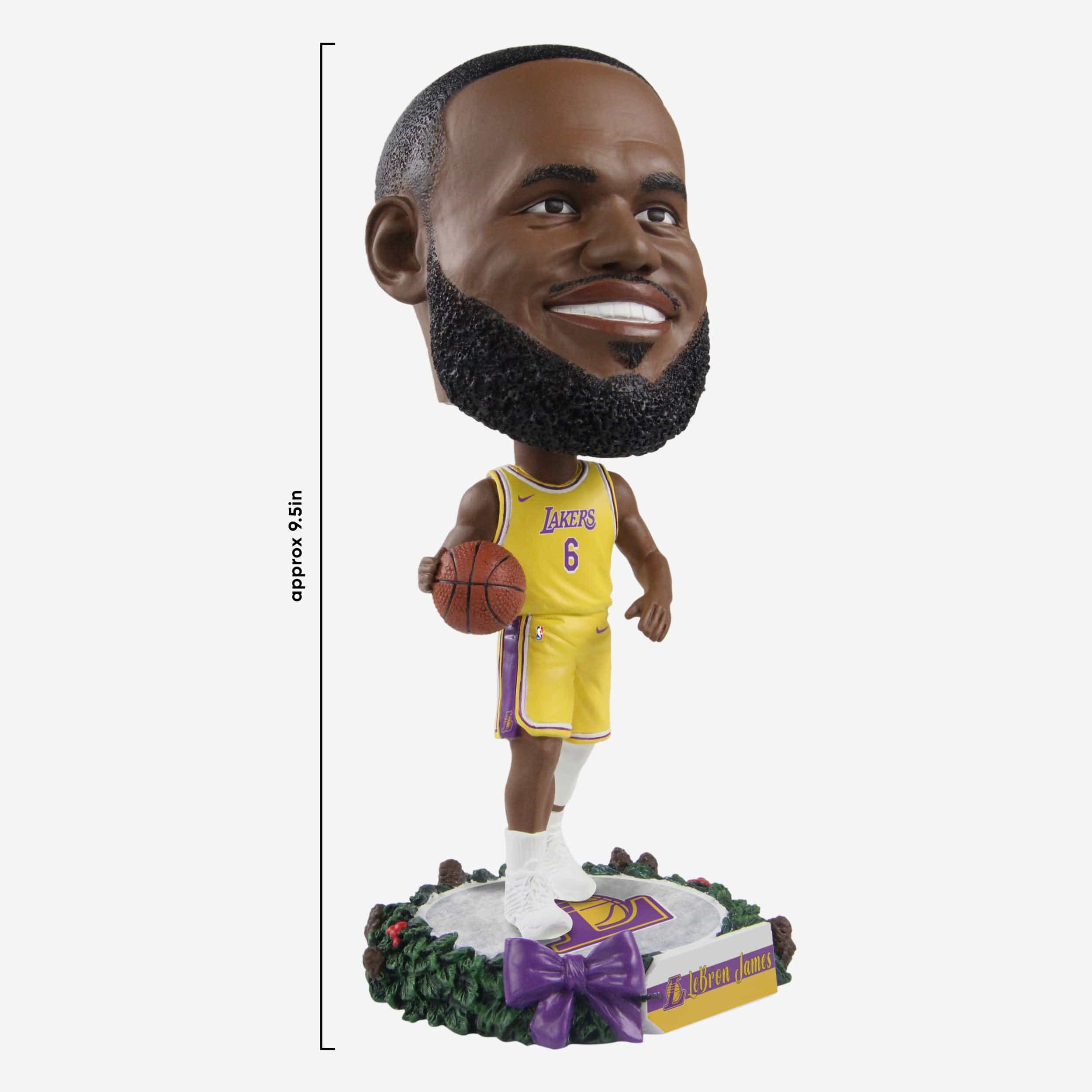 LeBron James Los Angeles Lakers Holiday Wreath Bighead Bobblehead - Image 4