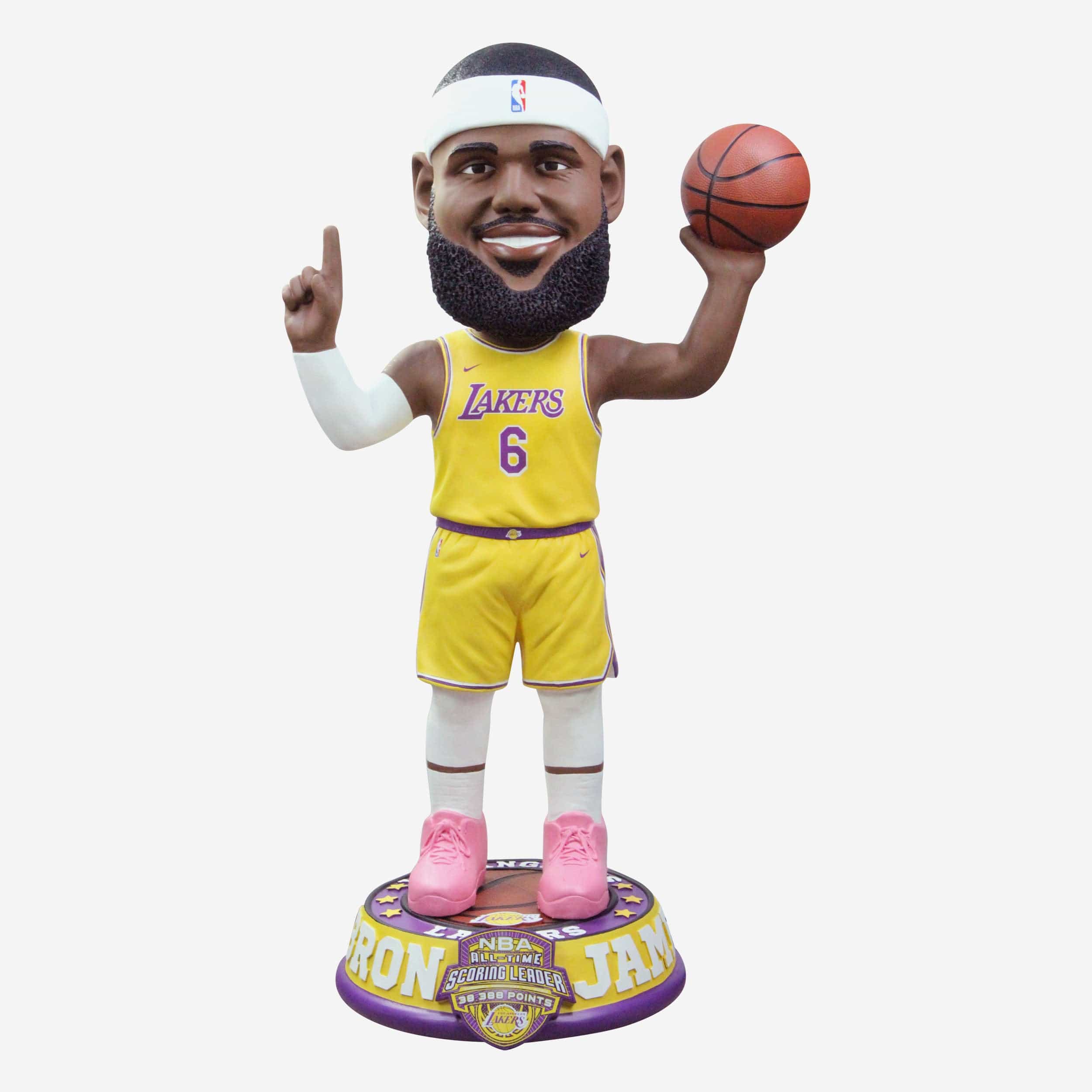 LeBron James Los Angeles Lakers NBA All Time Scoring Leader Celebration 3 Ft Bobblehead