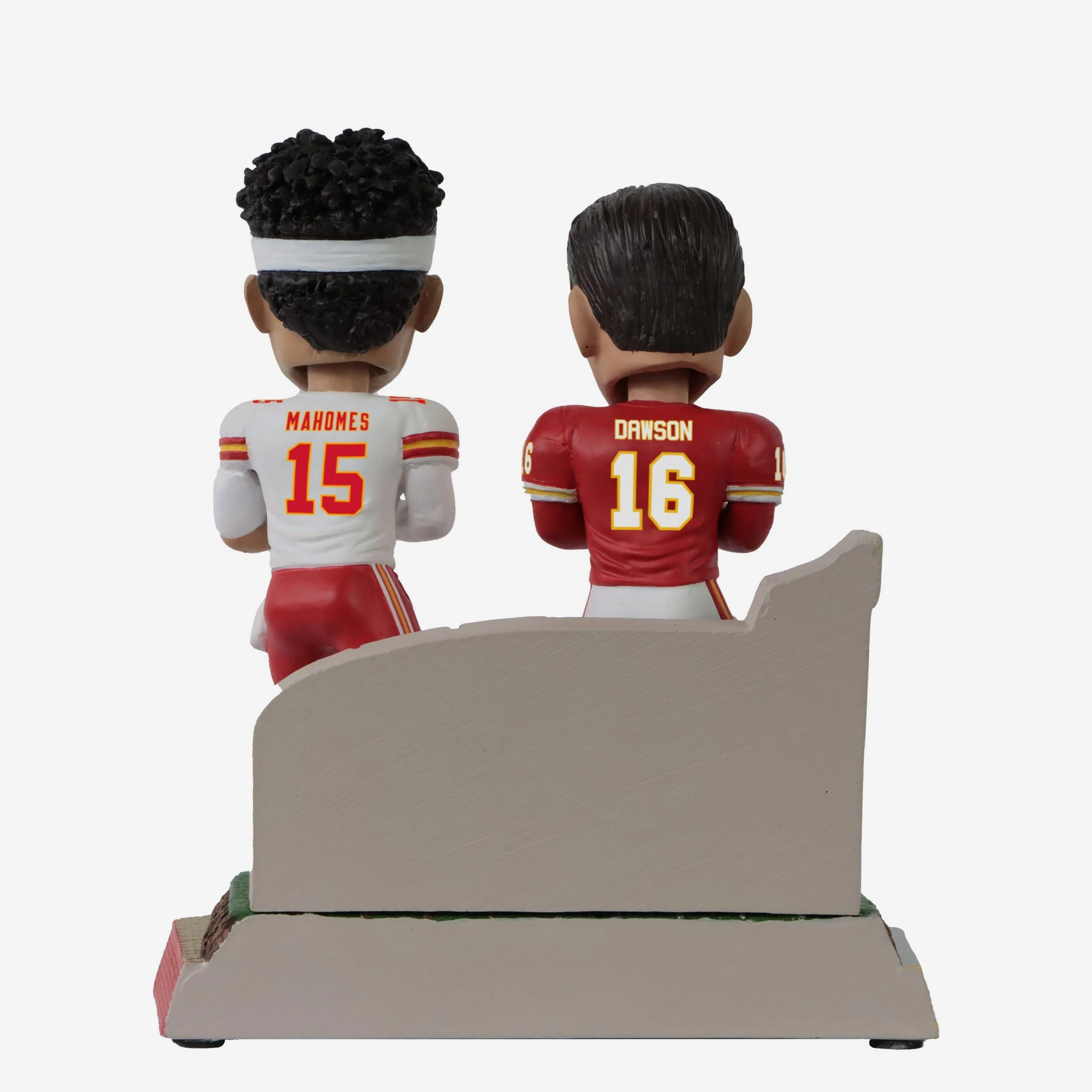Len Dawson & Patrick Mahomes Kansas City Chiefs Super Bowl Champions Then and Now Bobblehead - Image 6