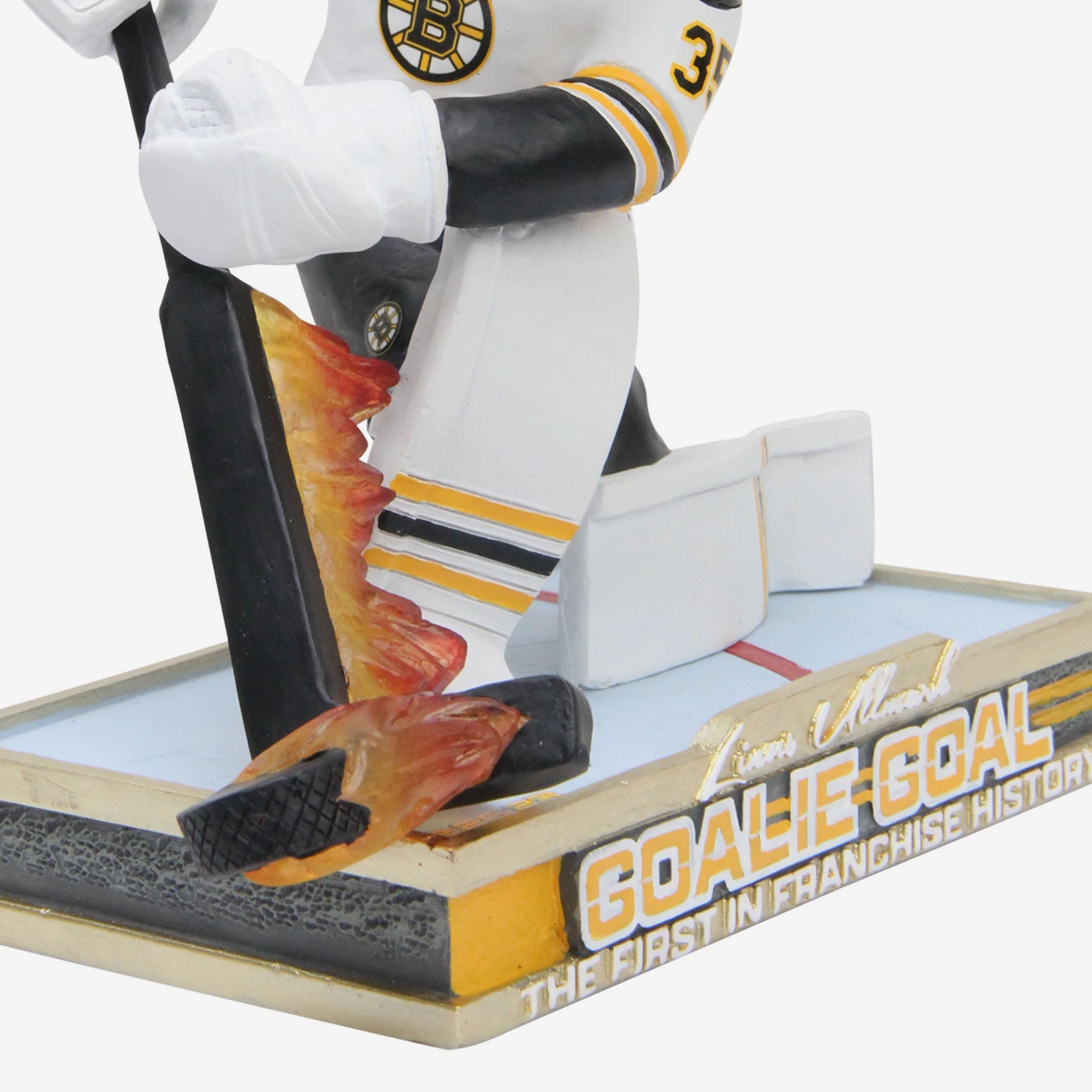 Linus Ullmark Boston Bruins Firestick Goalie Goal Bobblehead - Image 3