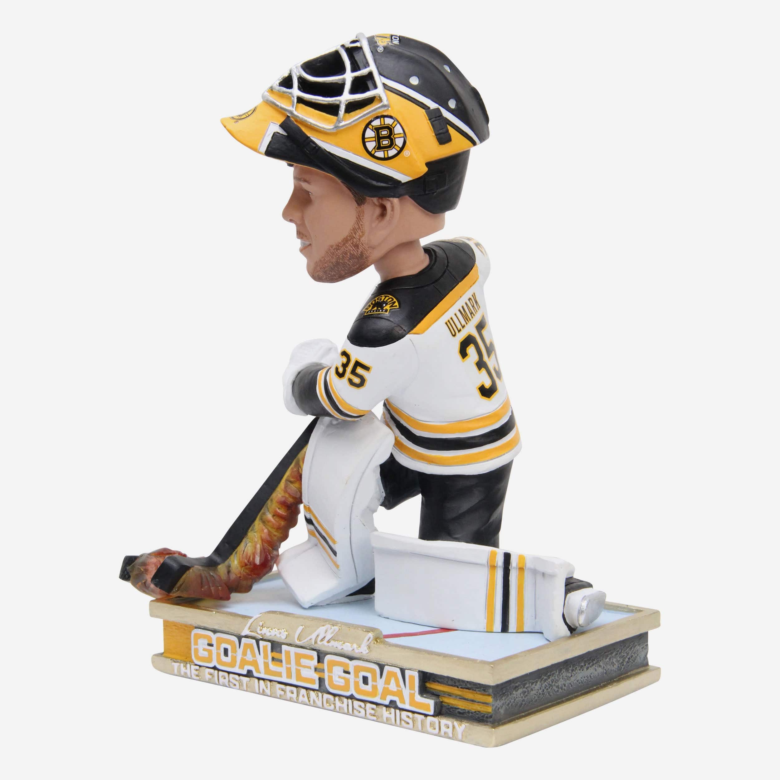 Linus Ullmark Boston Bruins Firestick Goalie Goal Bobblehead - Image 4