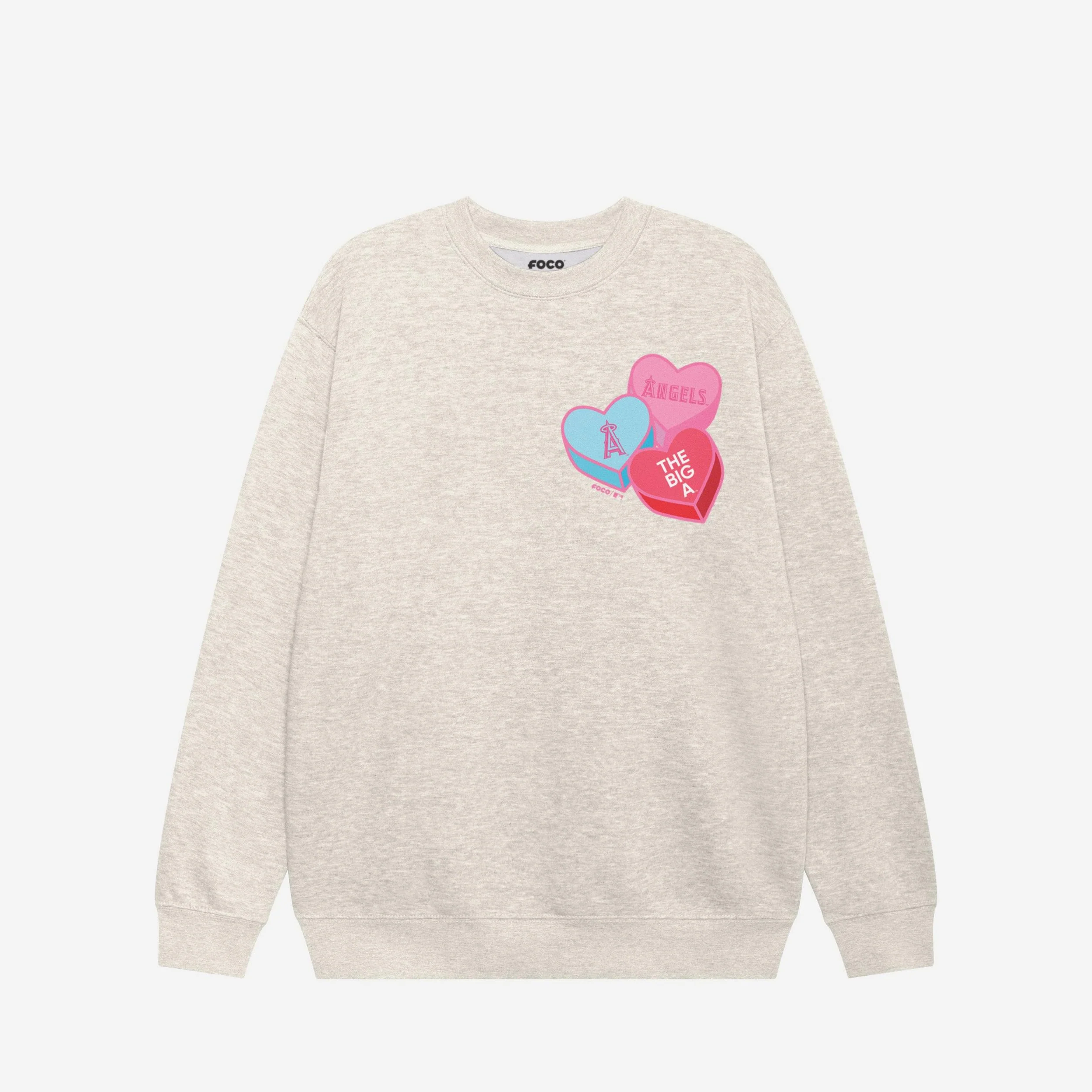 Los Angeles Angels Candy Heart Crew Neck Sweatshirt
